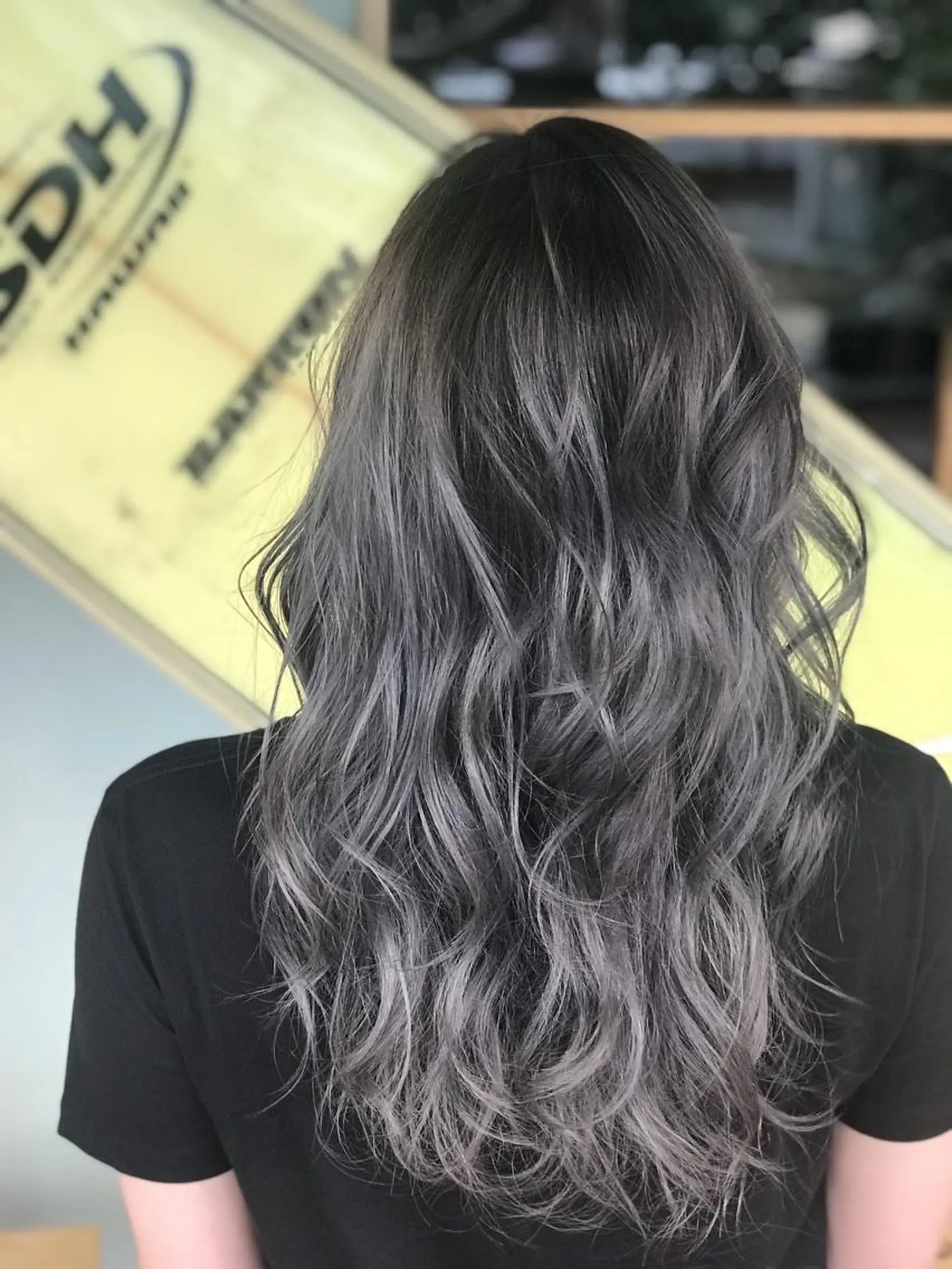 ロング カラー バレイヤージュ ラベンダーカラー レイヤーカット lok[ロク] 高田馬場のヘアスタイル