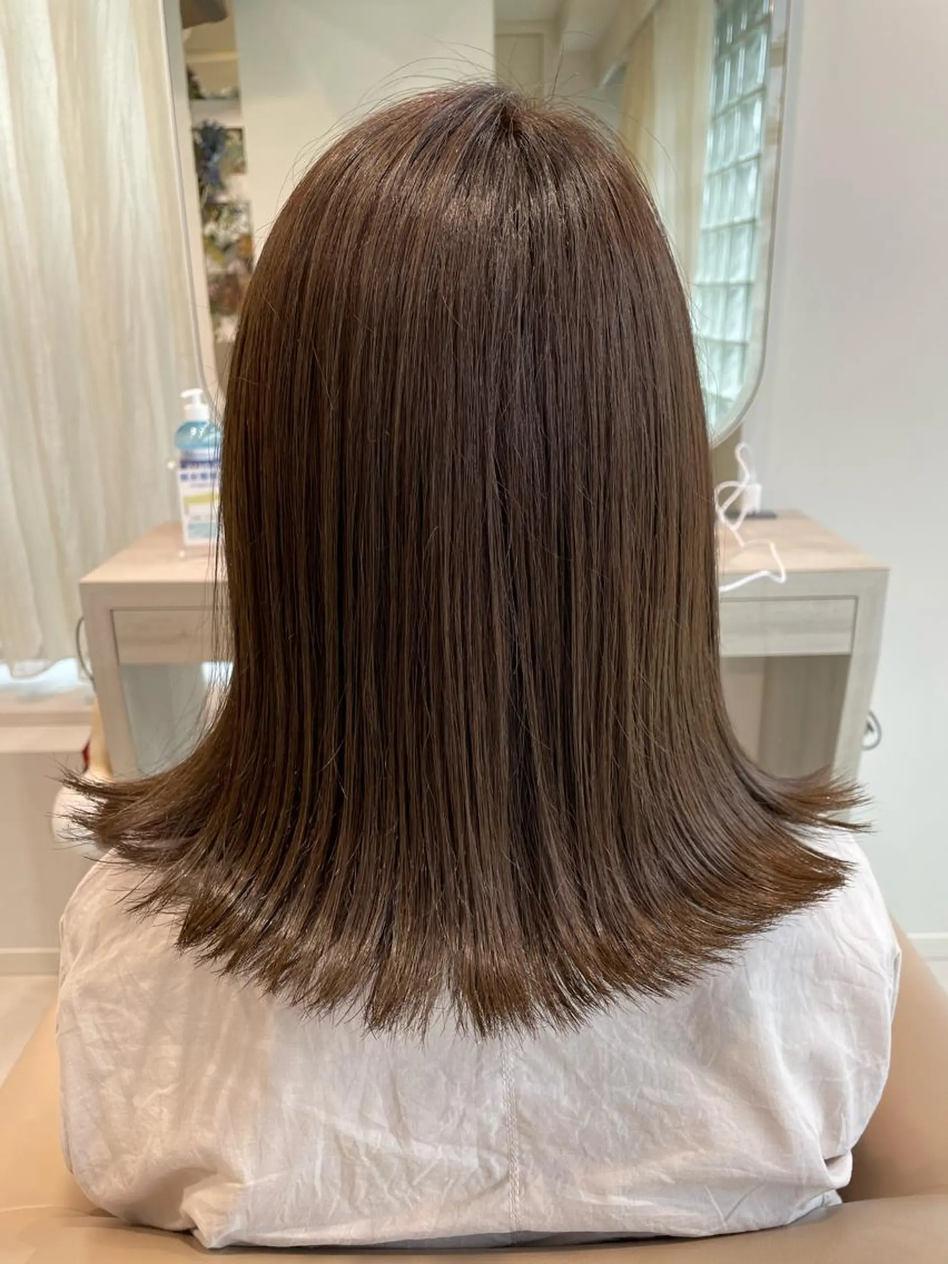ミディアム カラー オリーブカラー ハッシュカット 暖色カラー/伊藤菜月のヘアスタイル