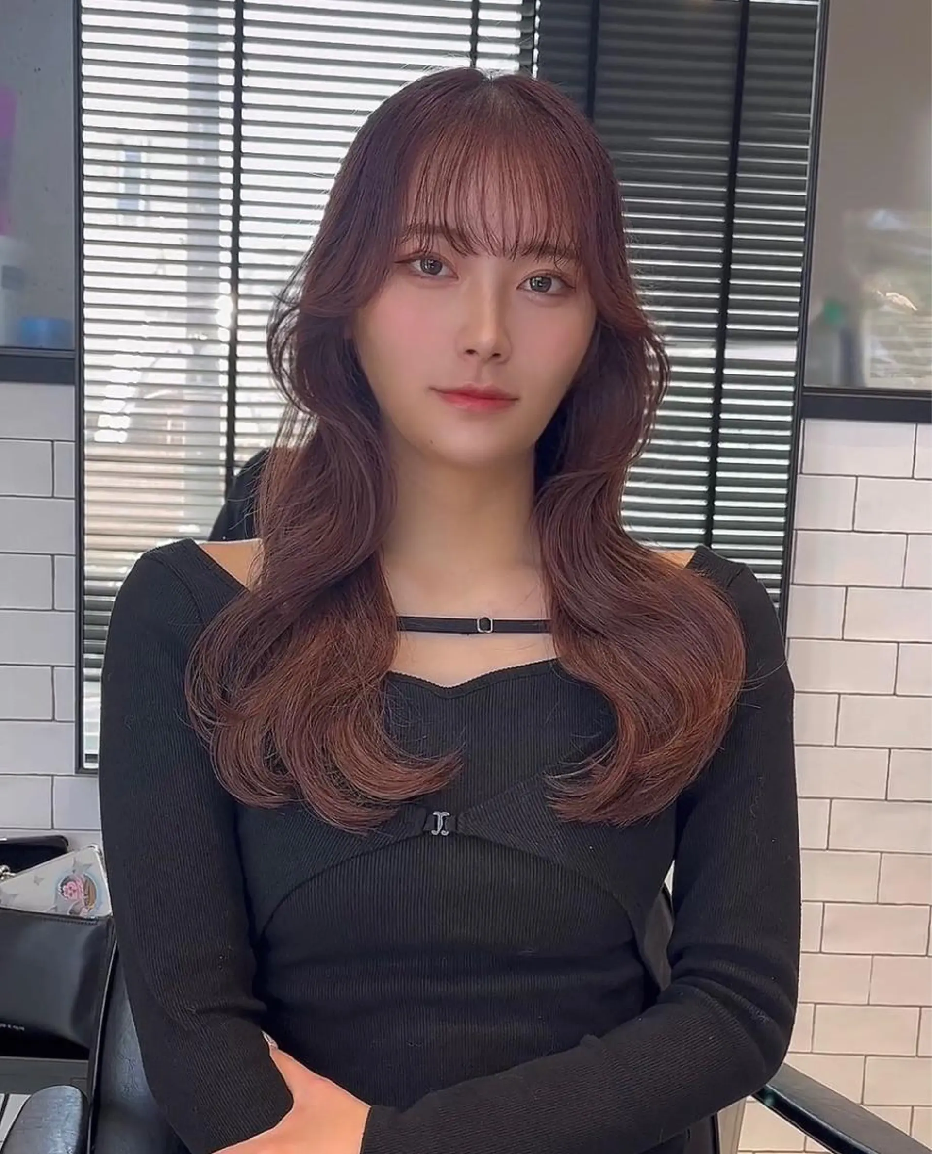 ミディアム カット ヘアカラー トリートメント 🌫️大人韓国ヘア 🌫️naoyaのヘアスタイル