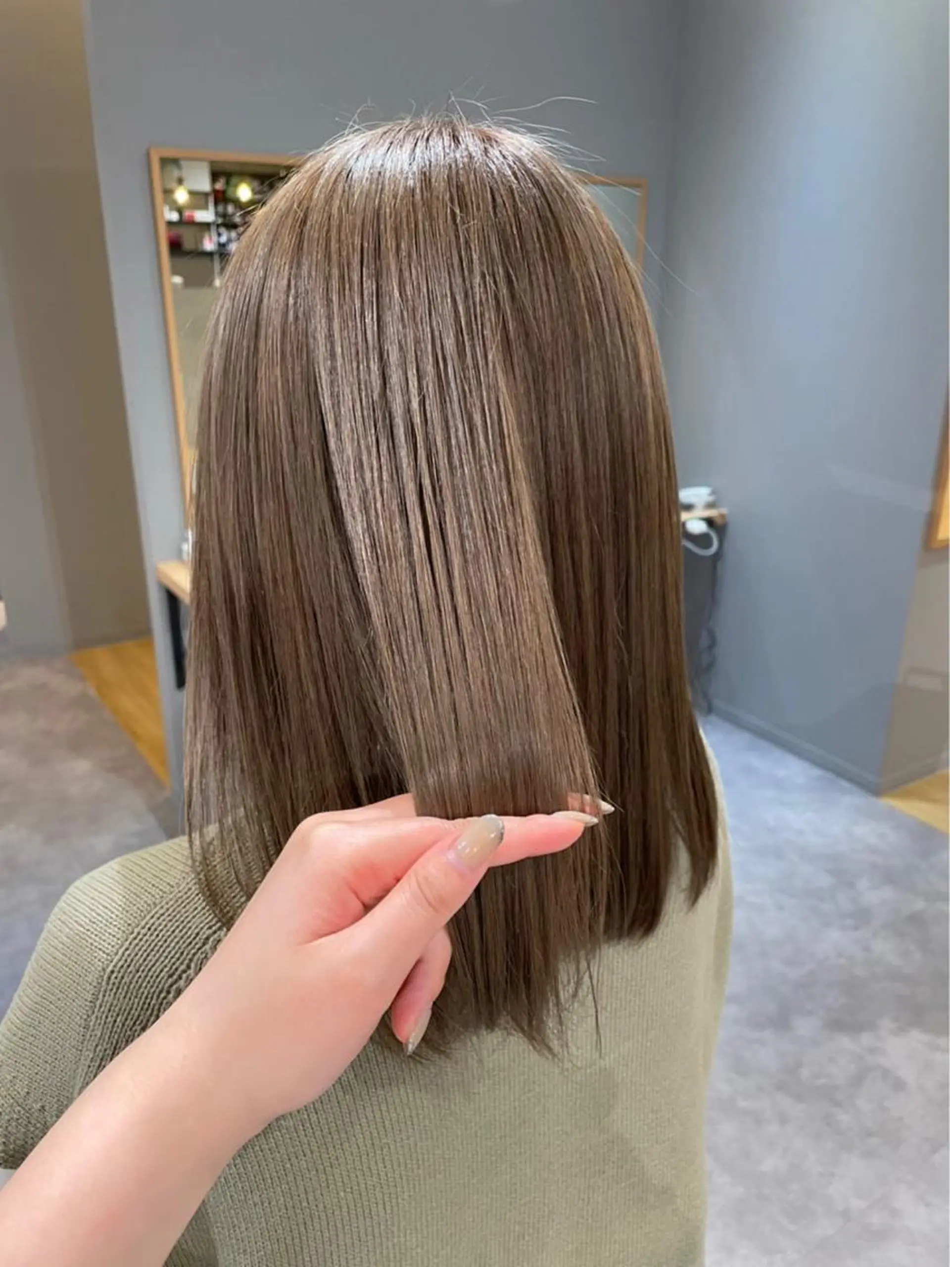 ミディアム カラー ベージュカラー カット ヘアカラー トリートメント Tamagawa Sakiのヘアスタイル