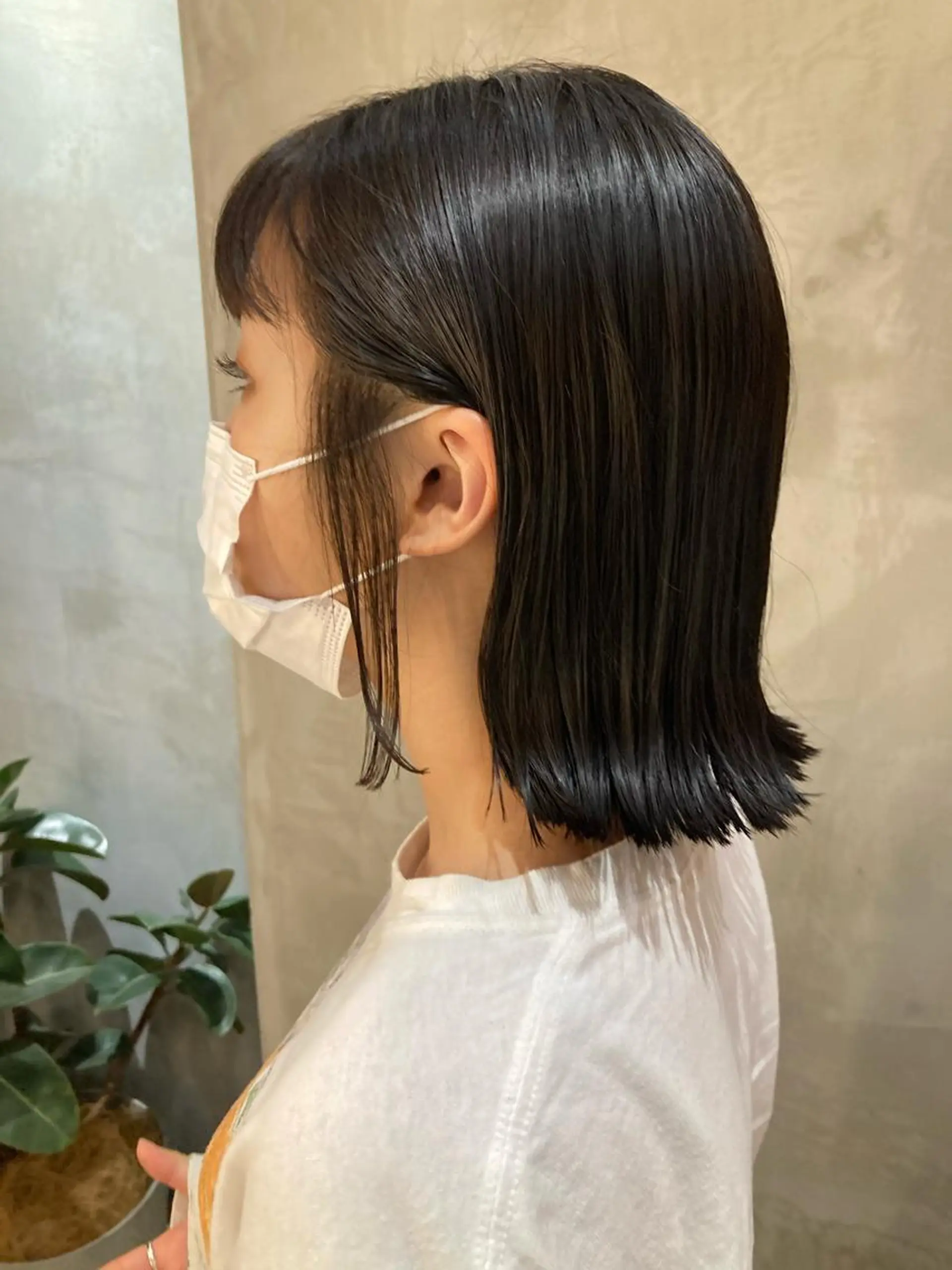 ショート カラー パーマ 切りっぱなしボブ ボブ 波巻きスパイラルパー マ/シャドウパーマ駿のヘアスタイル