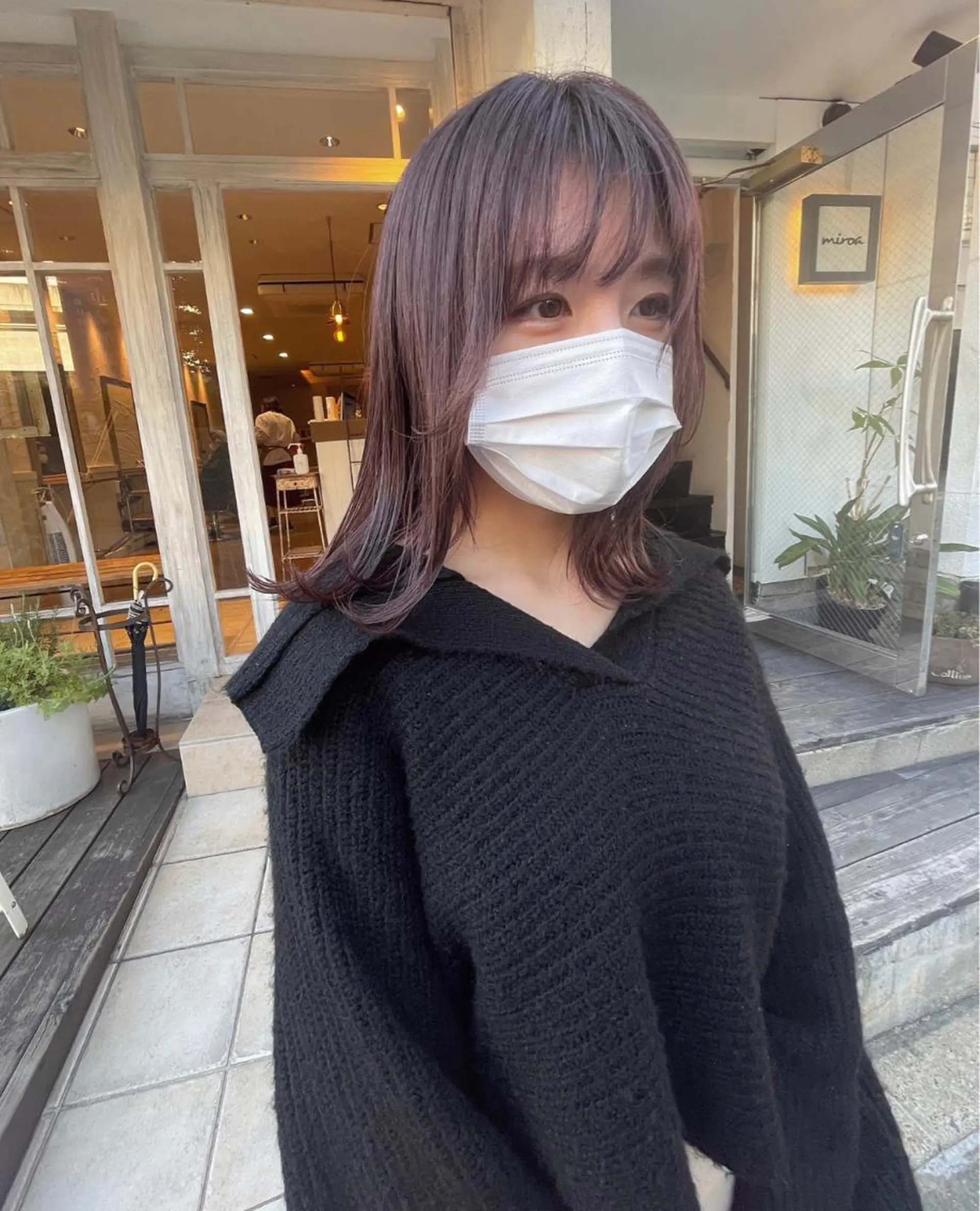 ミディアム カラー 🙃 透明感カラー/ボブのヘアスタイル