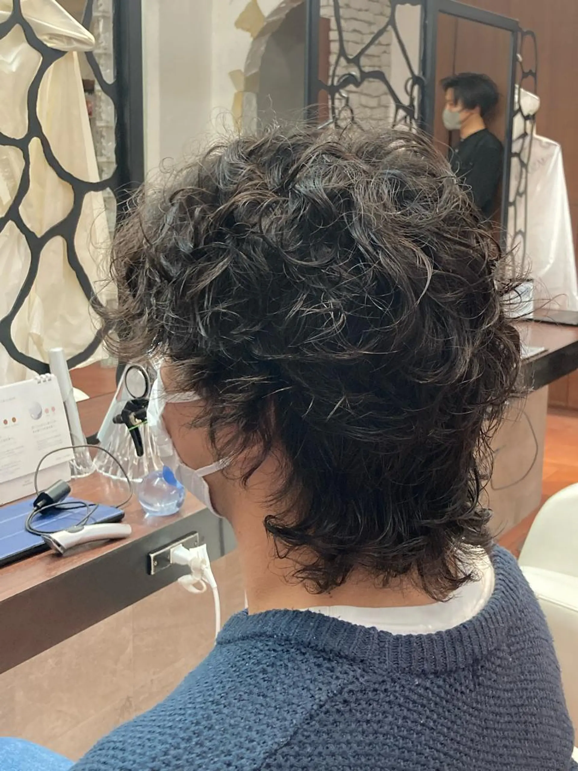 ショート パーマ ヘアアレンジ メンズ アイブロウ デザインカラー✨ 日高桃佳のヘアスタイル