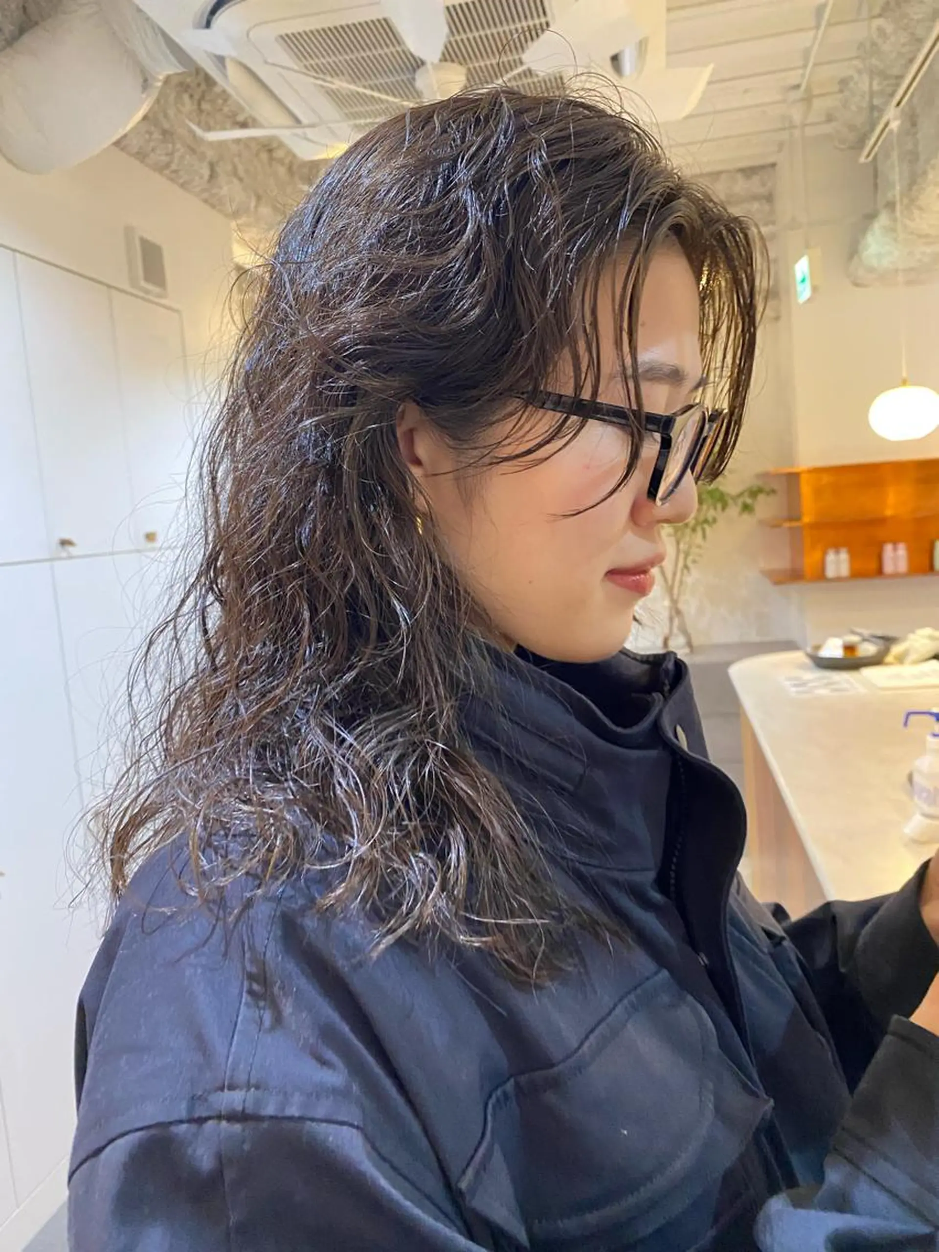 ミディアム カラー 透明感カラー 砂原 ひよりのヘアスタイル
