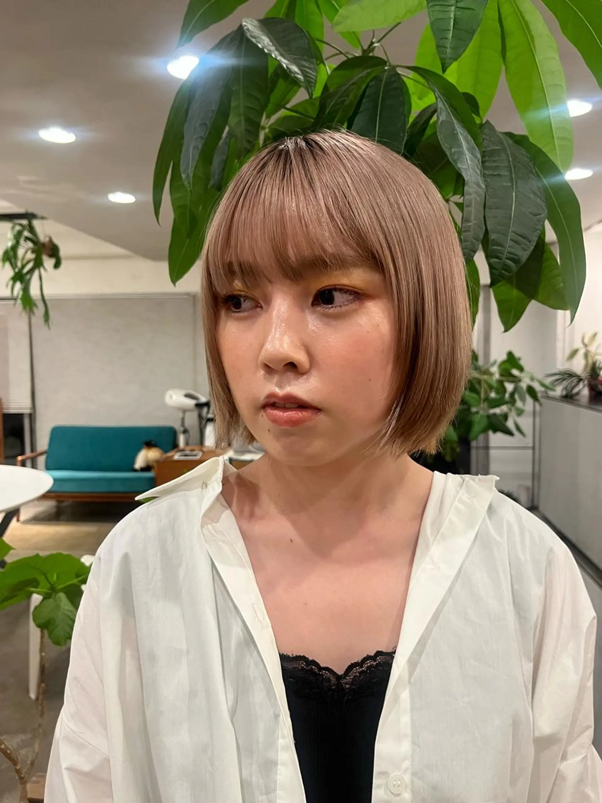 ショート カラー うる艶カラー/恵比寿 ベージュ/丸山陽平のヘアスタイル