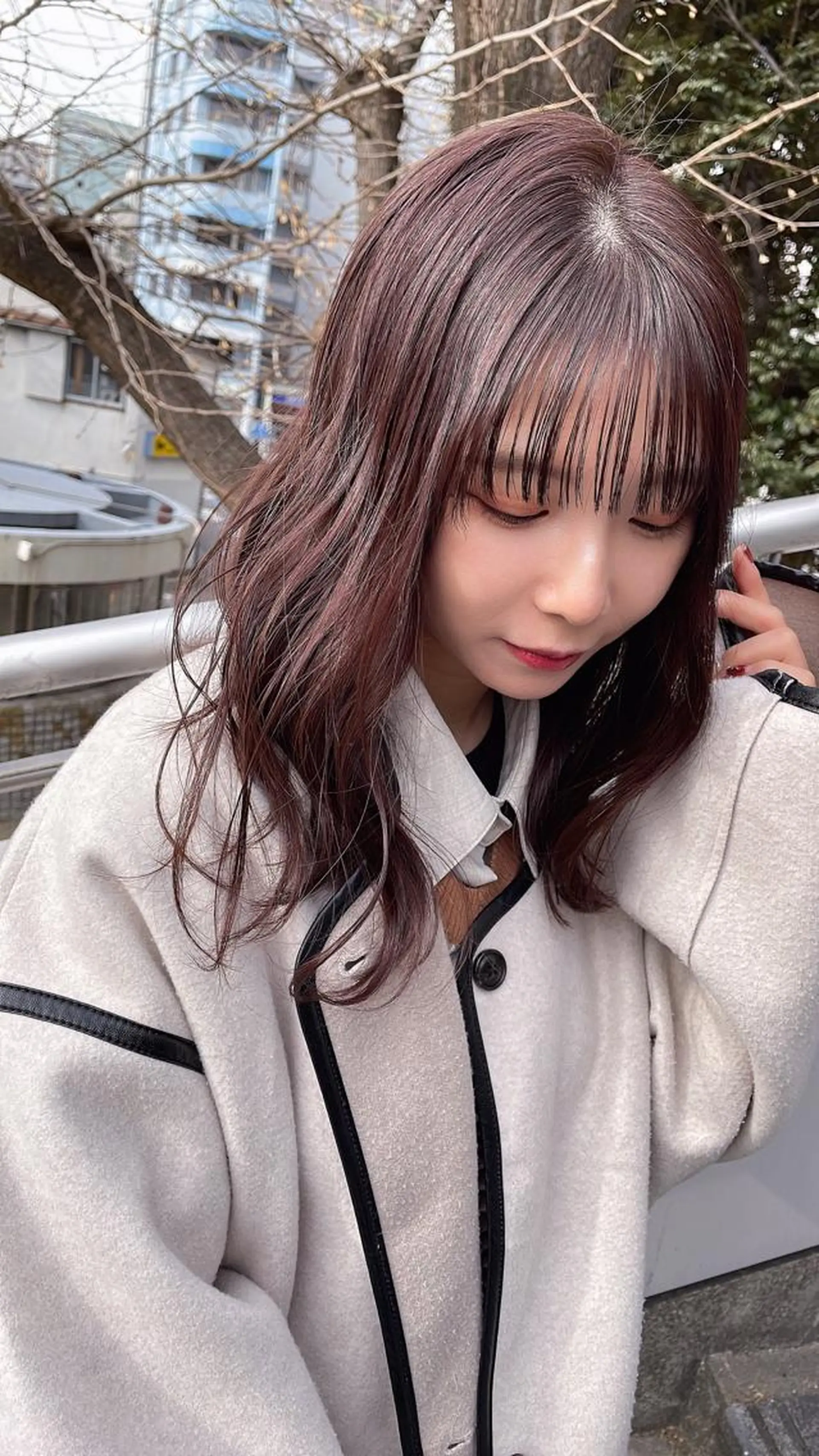 セミロング カラー ブリーチ ブリーチなしカラー 🌸 Miyuのマツエク・マツパデザイン