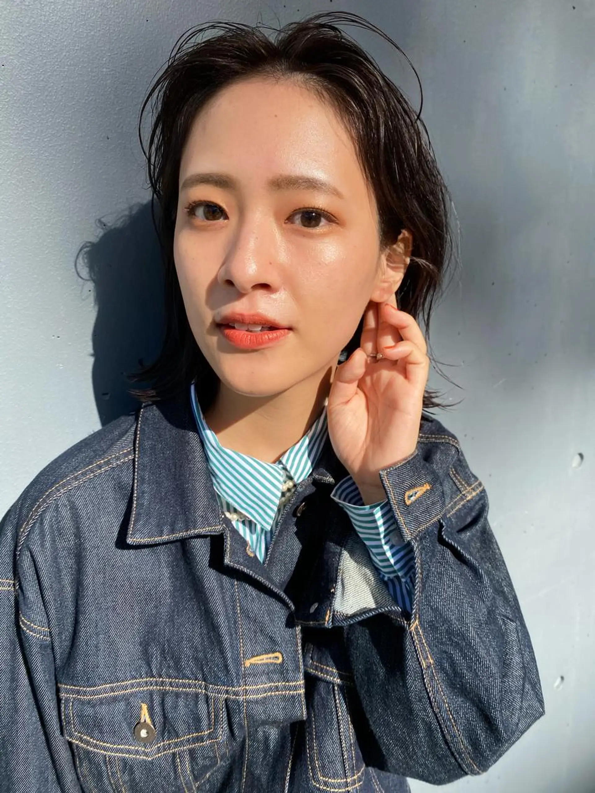 ミディアム カラー 似合わせカット レイヤー/ボブのヘアスタイル