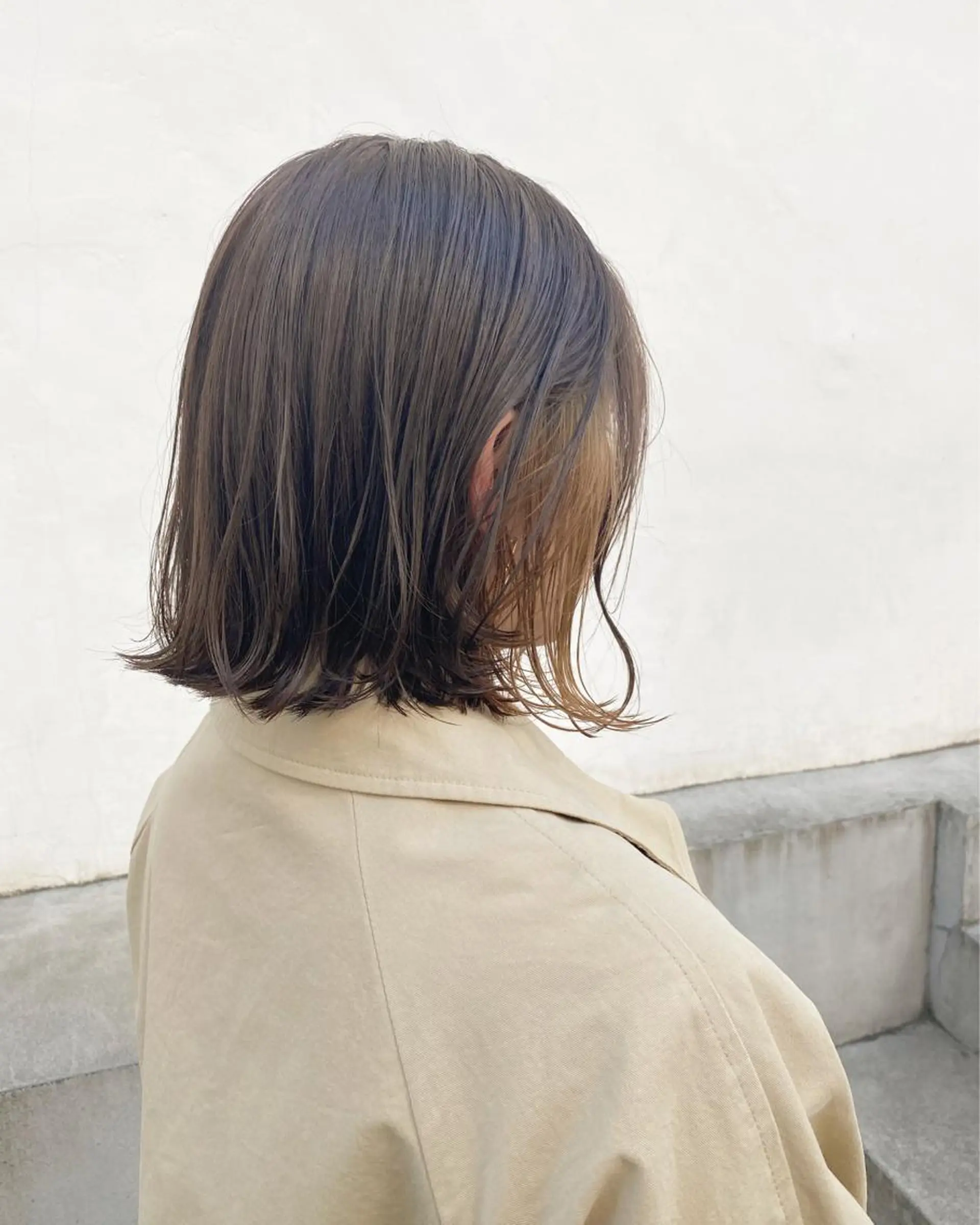 ミディアム カラー ヘアカラー トリートメント IVORY.所属・🟩白髪ぼかし/ボブ /ショートヘア/大司のヘアスタイル