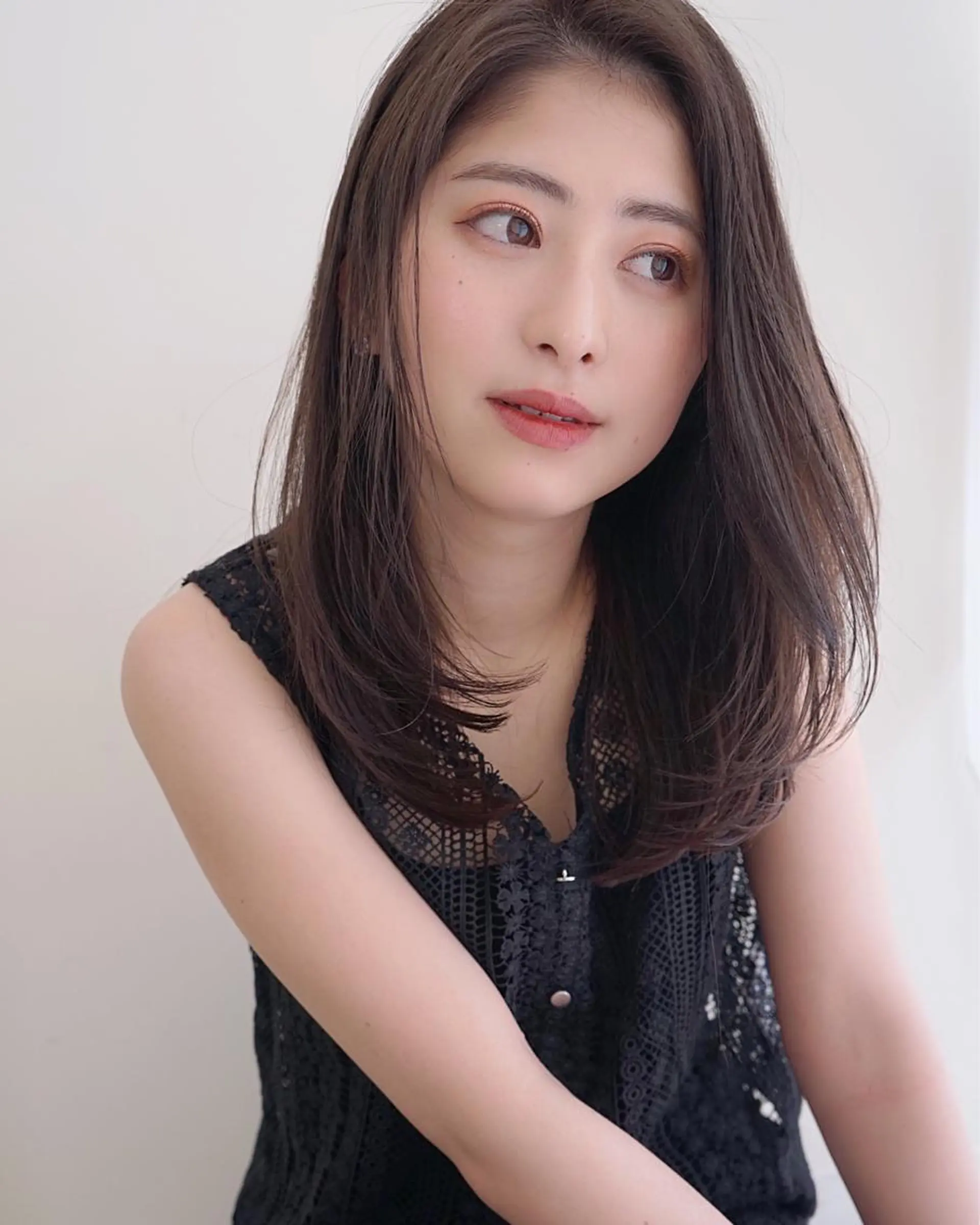 セミロング カラー 花井 啓好のヘアスタイル