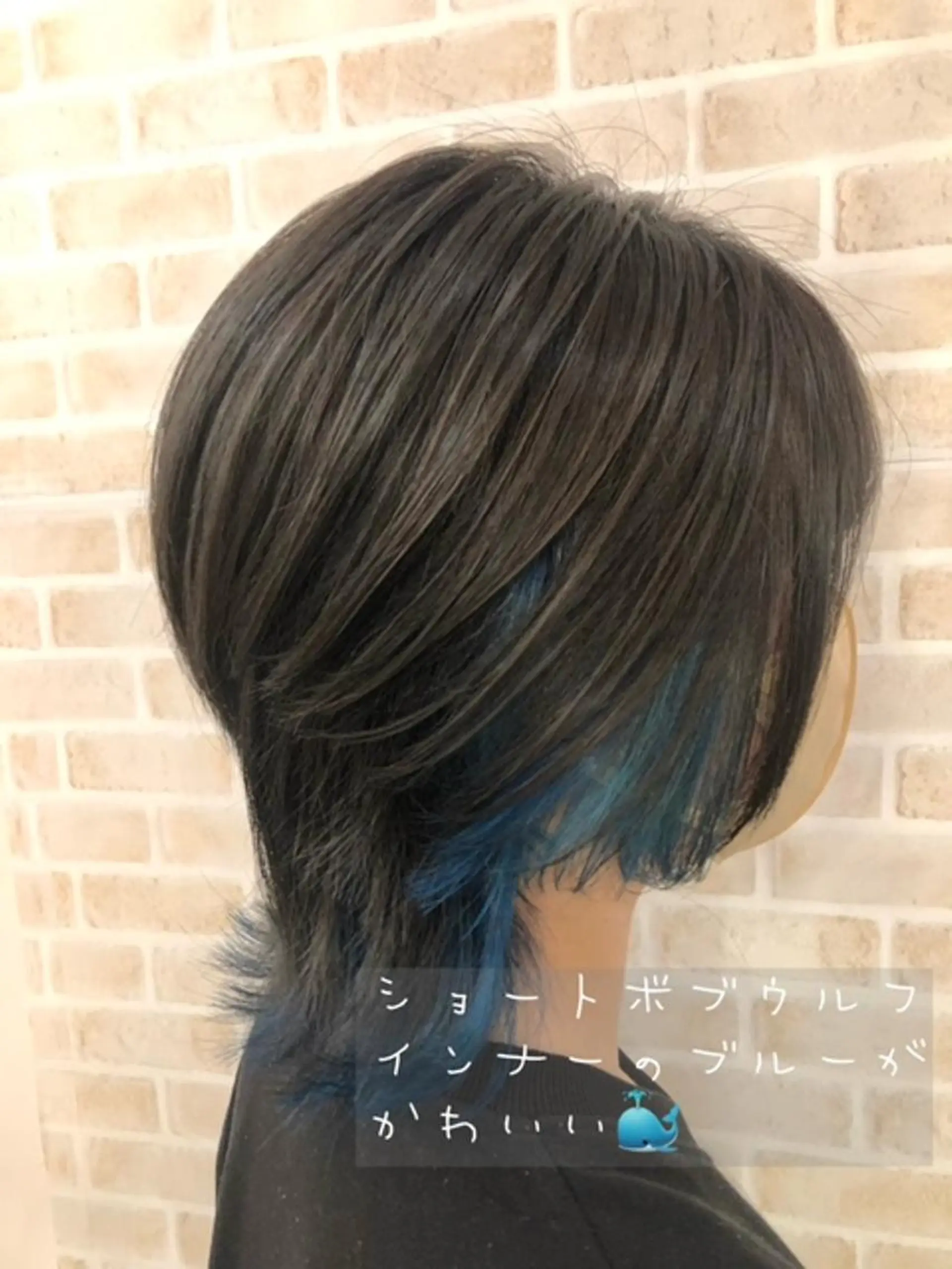 ショート カラー ブルーカラー ボブ ウルフカット 🟦西荻窪メンズ特化 美容師🟦Yu-Jiのヘアスタイル
