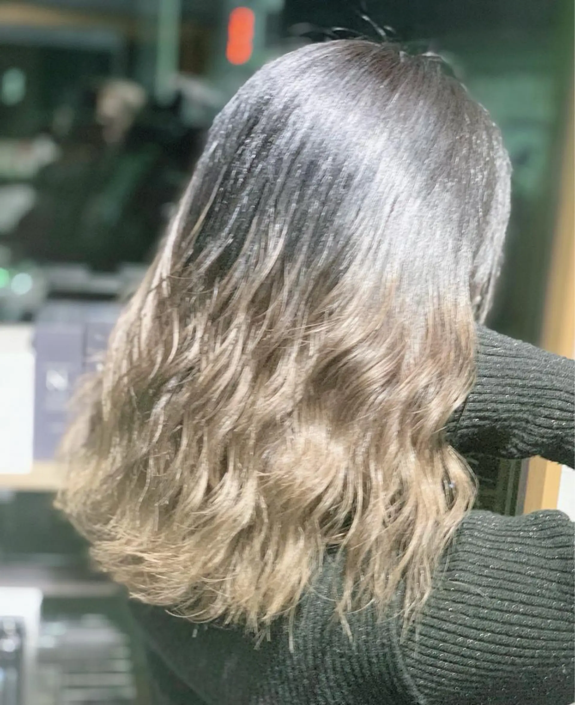 セミロング メンズスタイル バレイヤージュ　齋藤のヘアスタイル