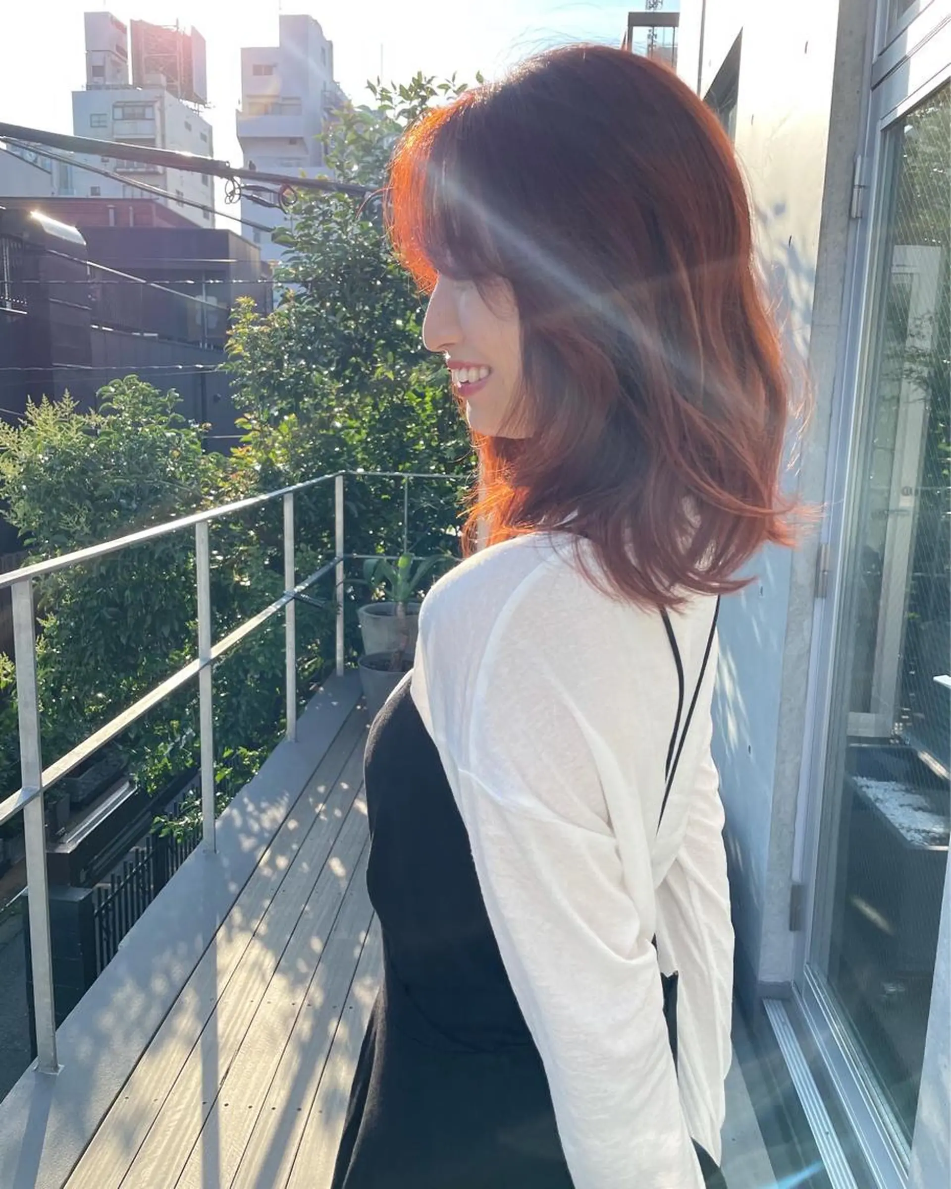 ミディアム カラー オレンジ カット ヘアカラー トリートメント センスをお届けします 大谷将生infpのヘアスタイル