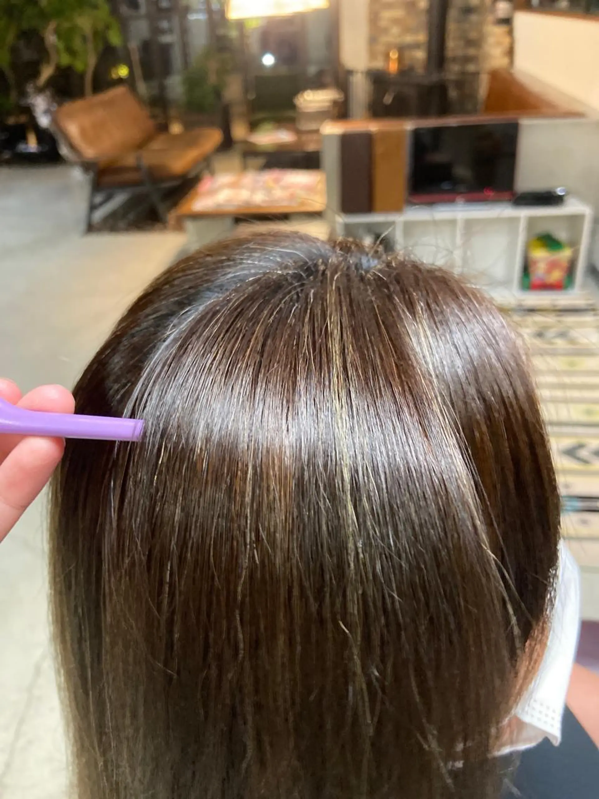 ロング 縮毛矯正 縮毛矯正 千上 結希奈のヘアスタイル