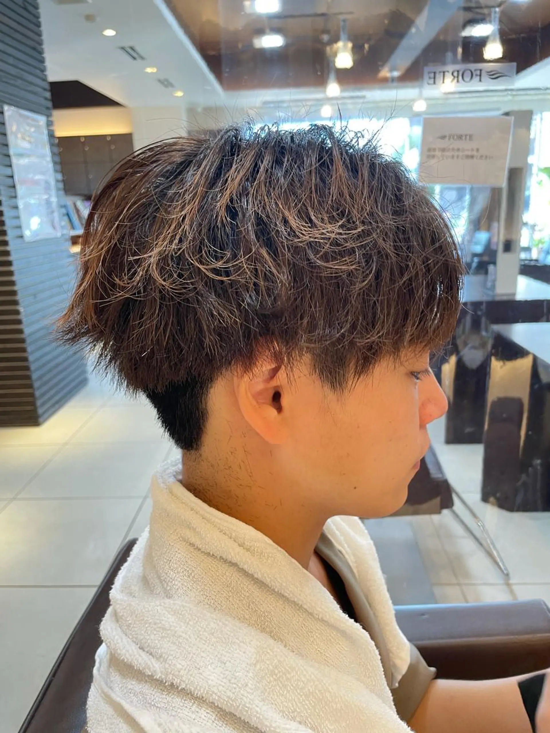 ショート 静岡/草薙パーマ メンズバレイヤージュのヘアスタイル