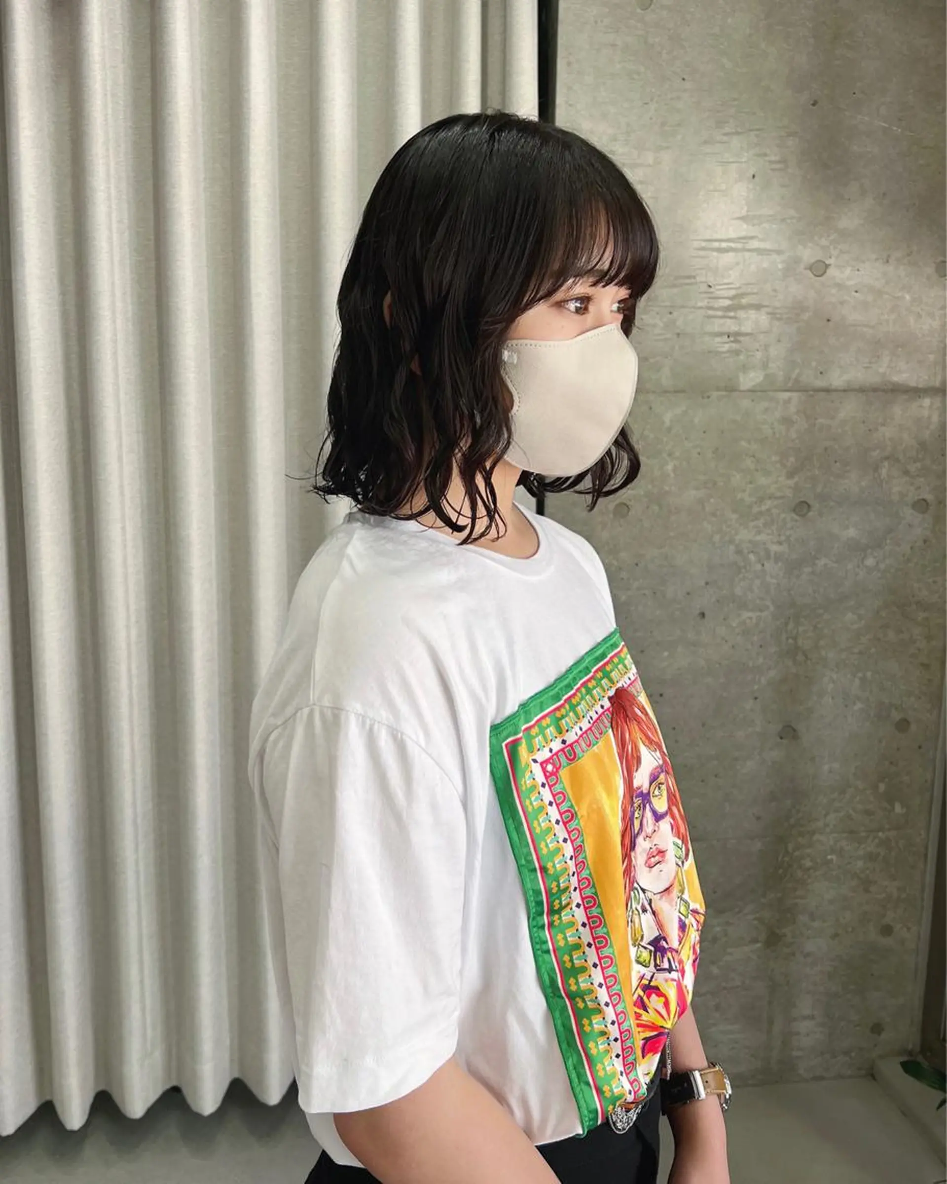 ショート カラー ボブパーマコテ巻き風 パーマNo1深江秀平のヘアスタイル