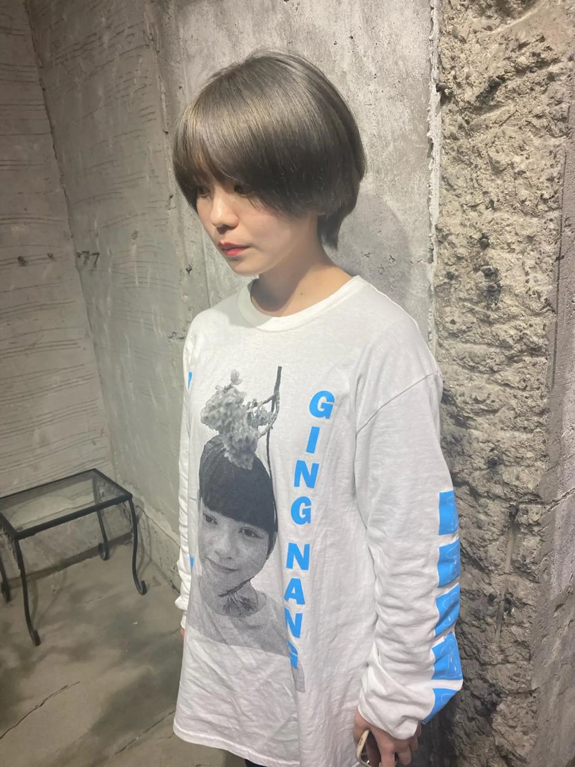 ショート カラー ヘアアレンジ シルバー ［似合わせヘア］ ✂︎OGURO✂︎のヘアスタイル