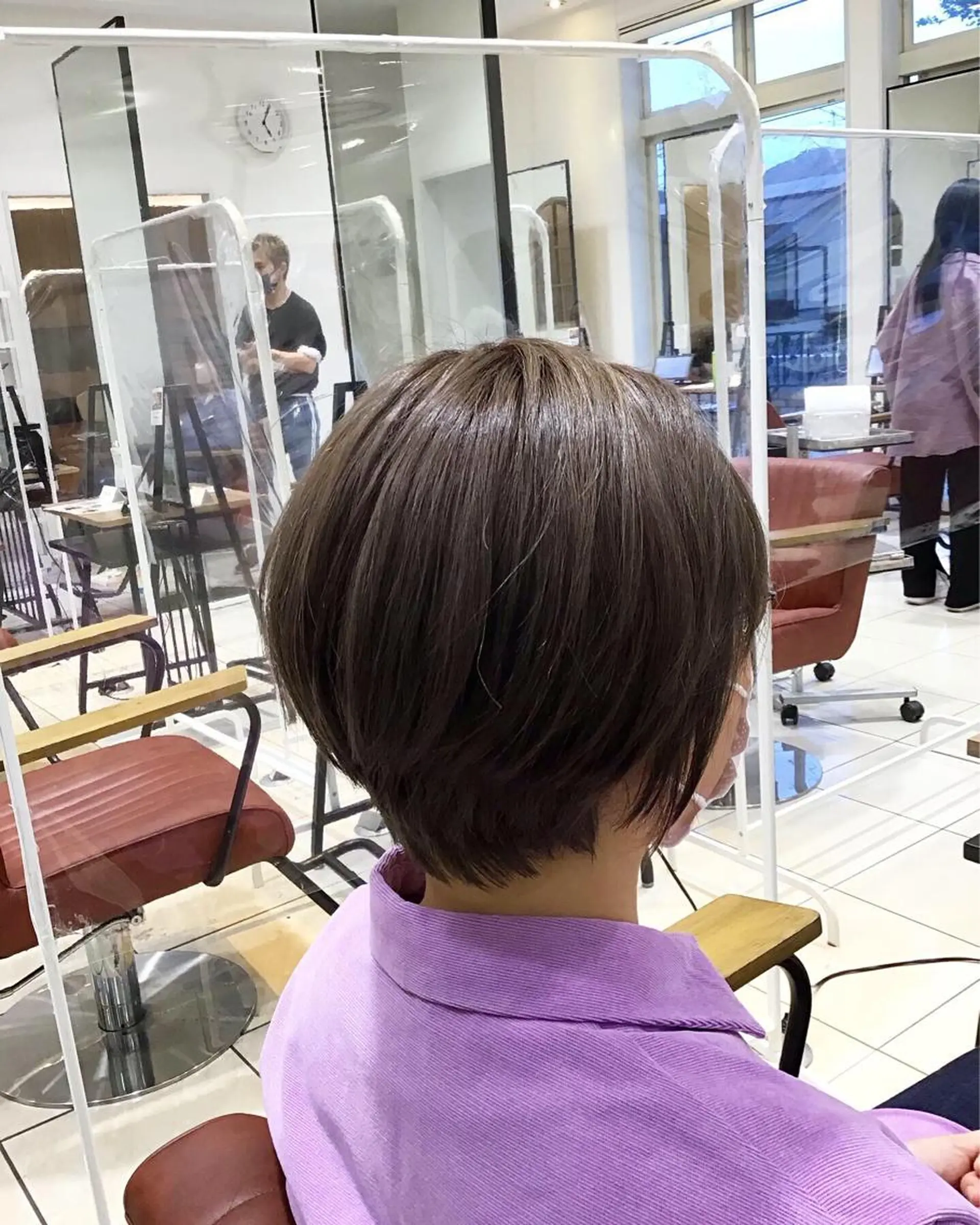 ショート カラー ブリーチ ブルーカラー ブルーグレー GranCieux 水戸/まつパ🧡黒柳の眉毛・アイブロウイメージ