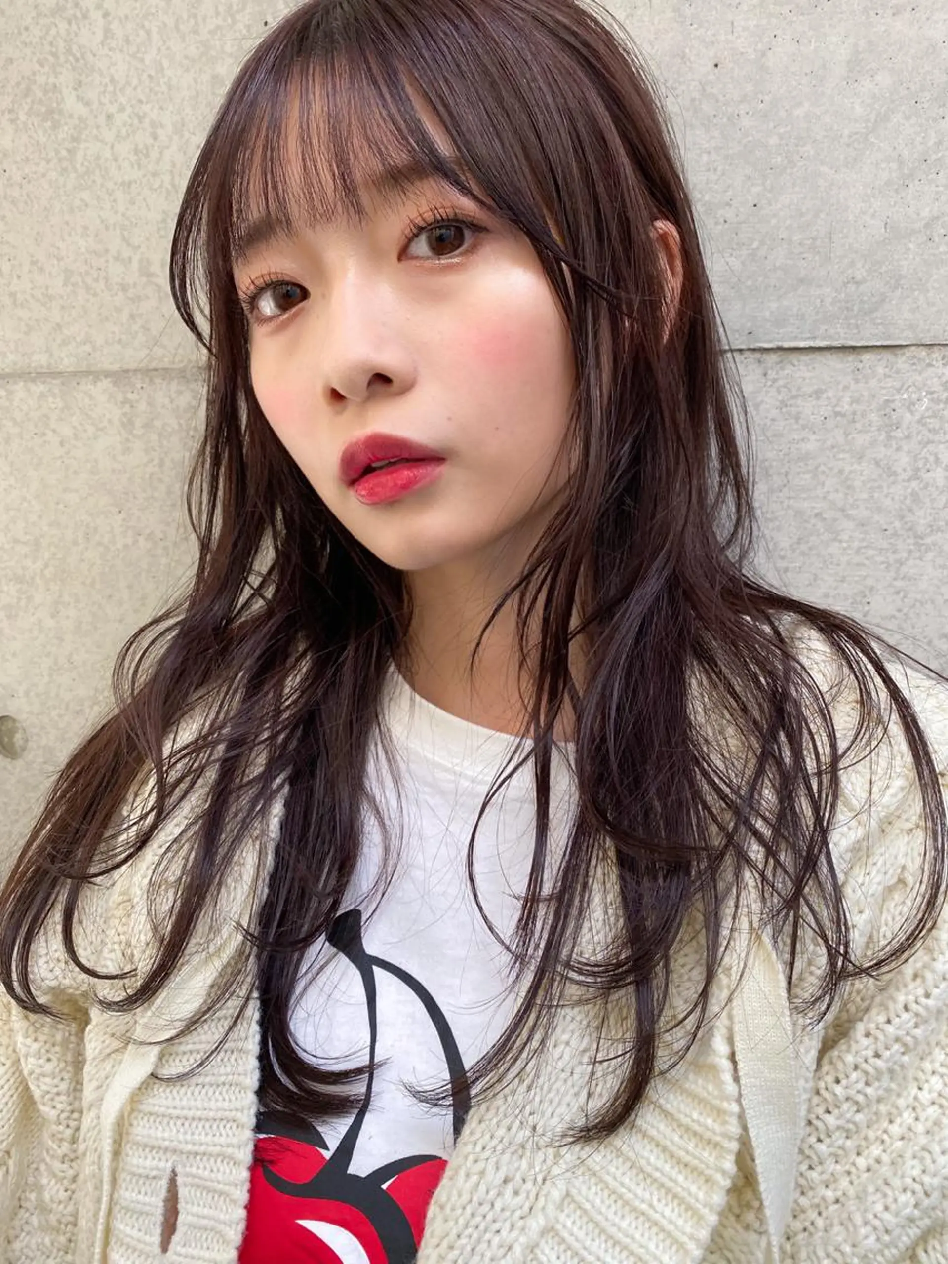 ミディアム カット ヘアカラー トリートメント nessヤマサキ リュウタのヘアスタイル