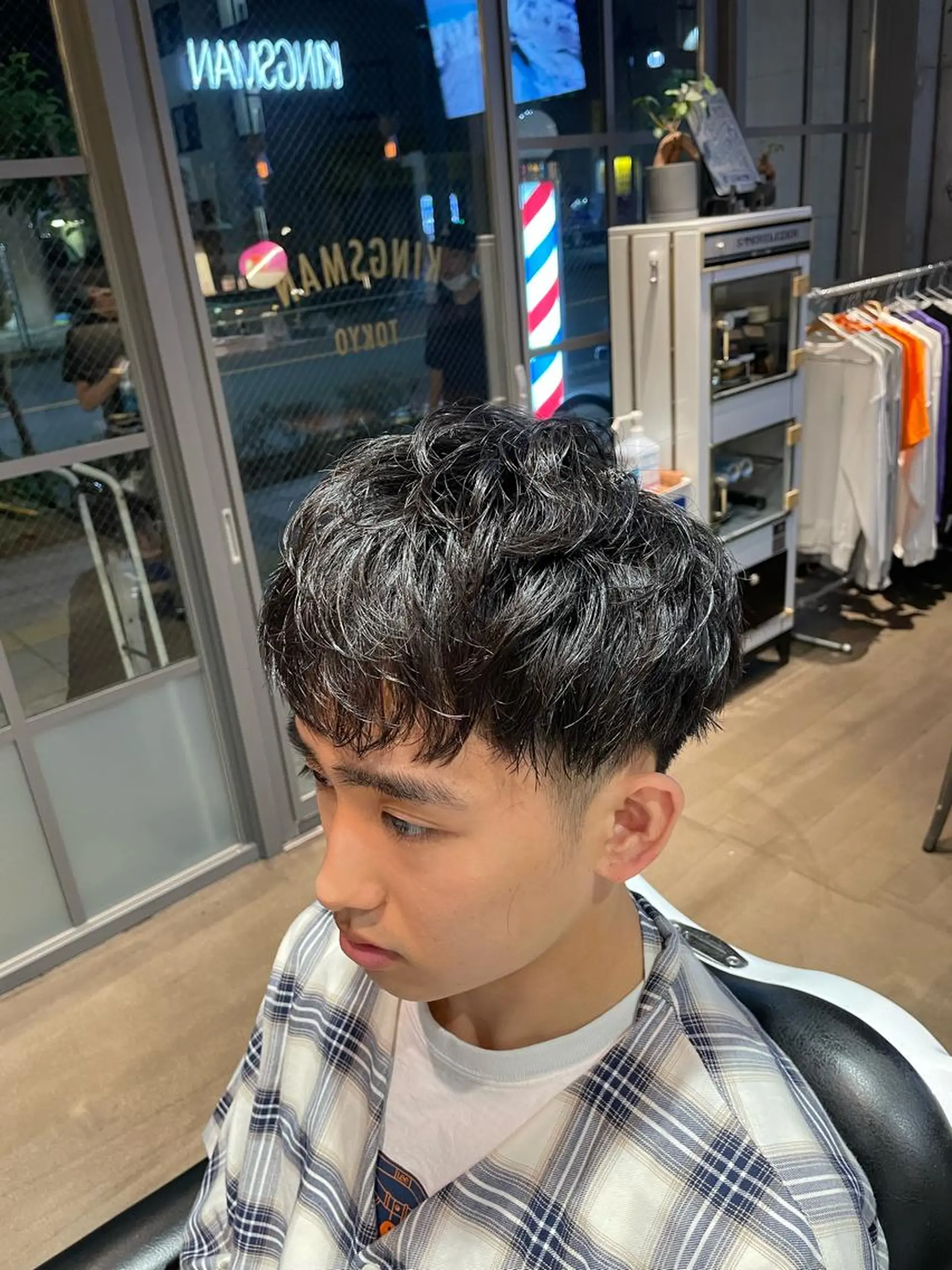 ミディアム くせ毛 カット パーマ 小櫃 彰太のヘアスタイル