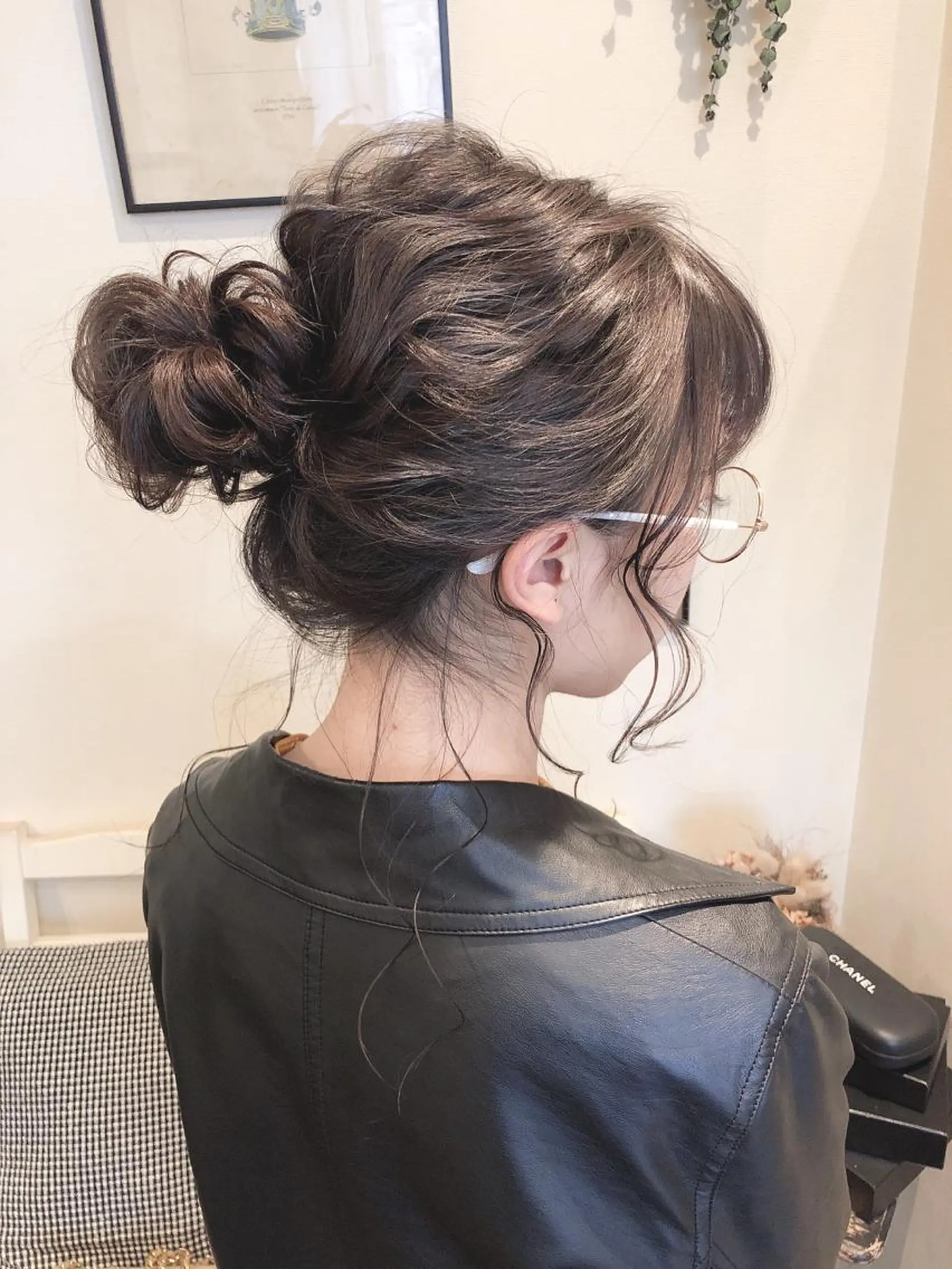 ミディアム ヘアアレンジ お団子ヘア ヘアセット Takagi Nanamiのヘアスタイル