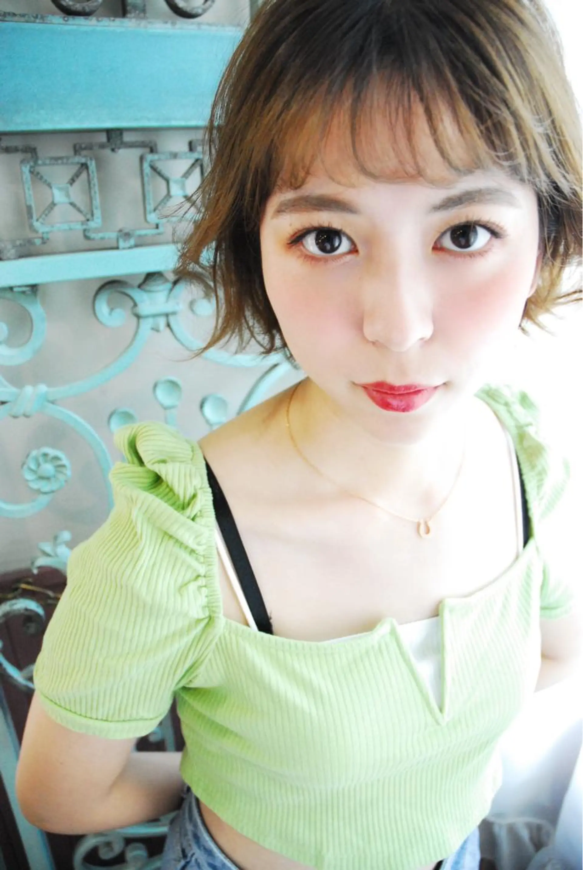 ショート カラー パーマ ヘアアレンジ メンズ 表参道Lise おおいしおりのヘアスタイル