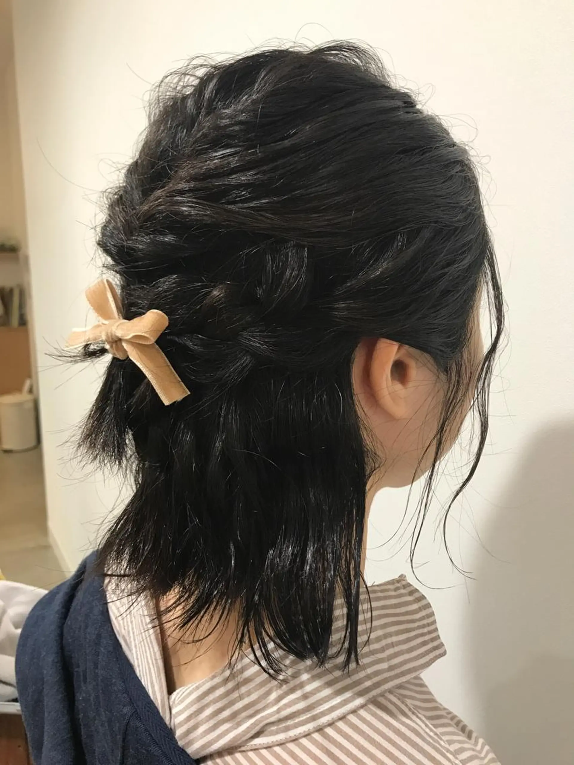 ミディアム ヘアアレンジ 暖色カラー🍊 ボブ🌿顔周りcutのヘアスタイル
