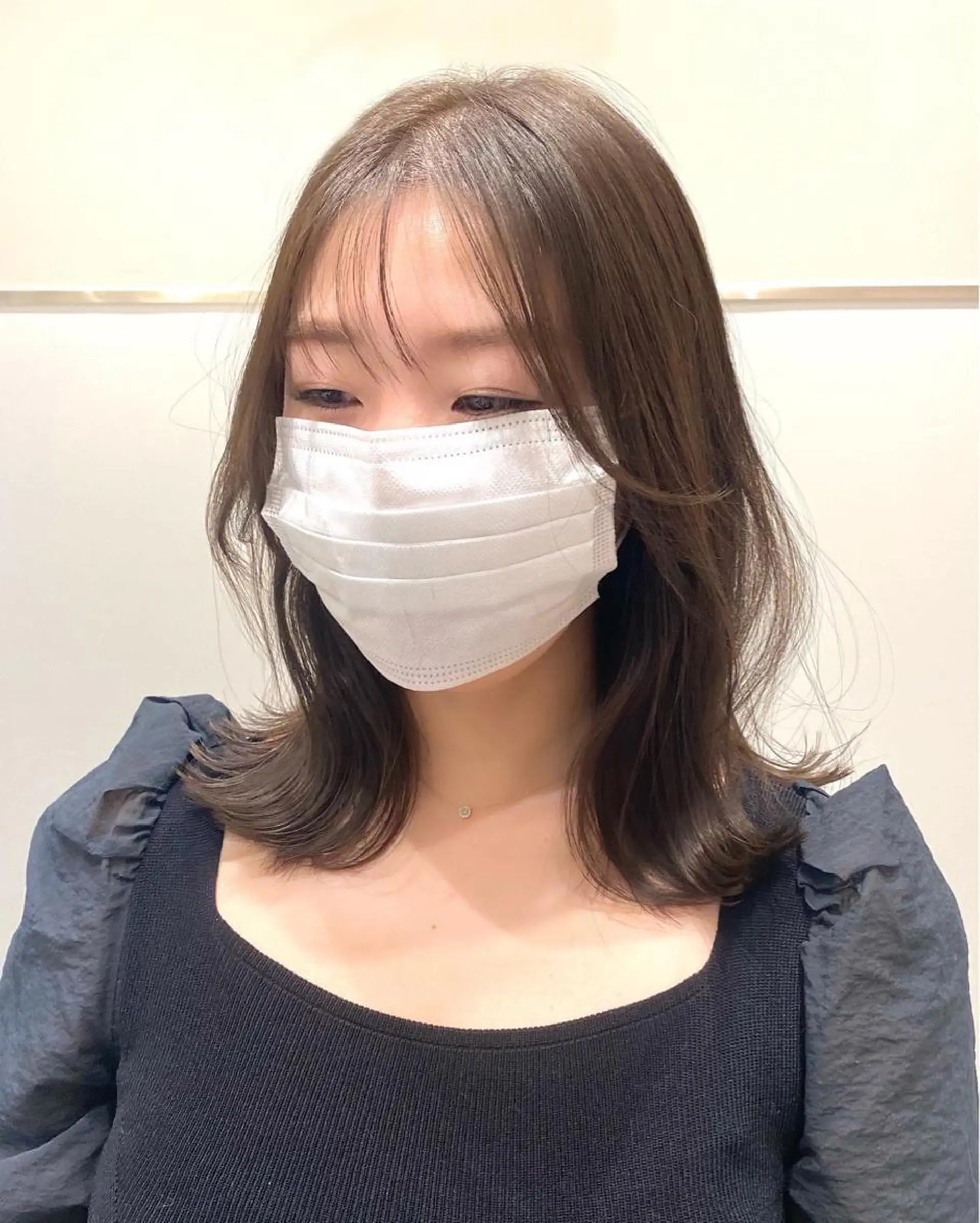 ミディアム カラー パーマ ヘアアレンジ カット トリートメント 小野寺瑞希 /最小顔カットのヘアスタイル