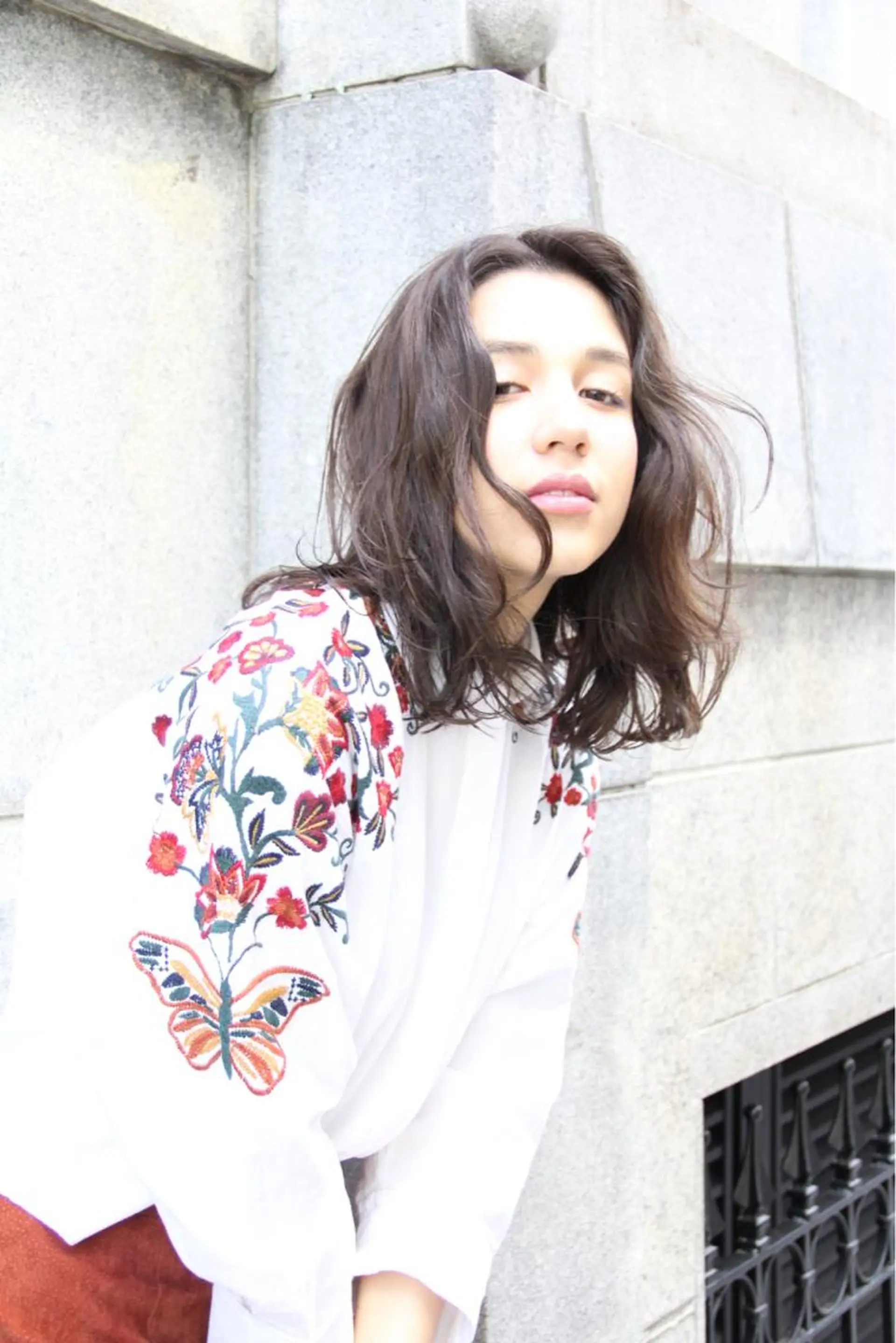 ミディアム カット ヘアカラー トリートメント 似合わせ艶髪カラー ❤️ハダユミのヘアスタイル