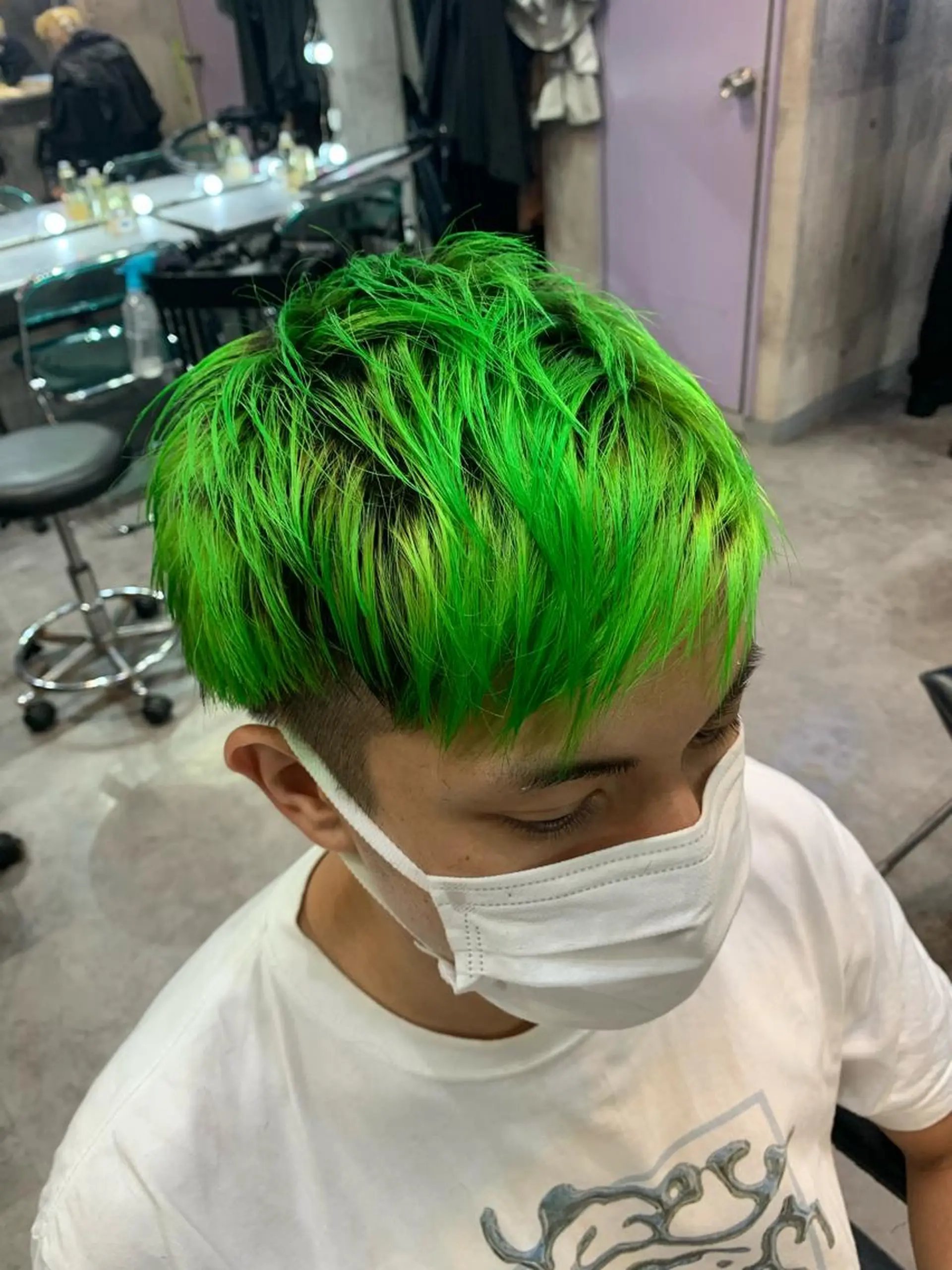 ショート カラー カット ヘアカラー ハイトーン/メンズ/ ウルフ特化   小松のヘアスタイル