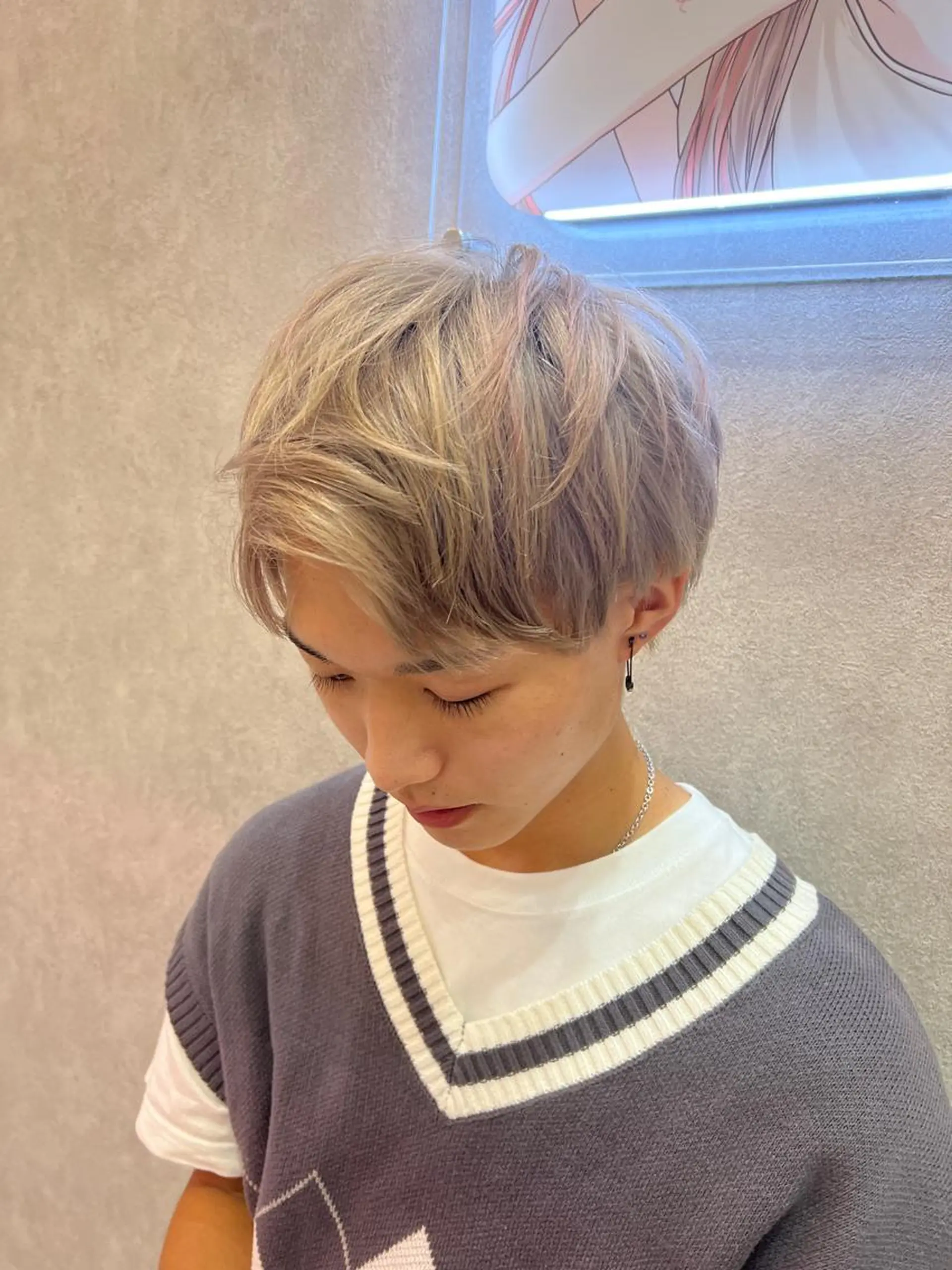 メンズ 顔周り🇰🇷韓国 レイヤー/モエのヘアスタイル