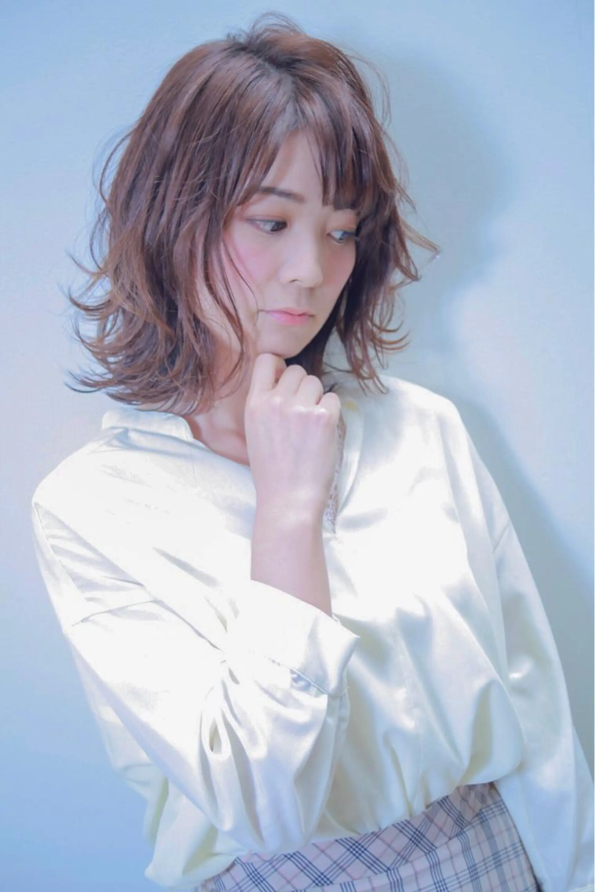 ミディアム 伊藤 裕貴のヘアスタイル