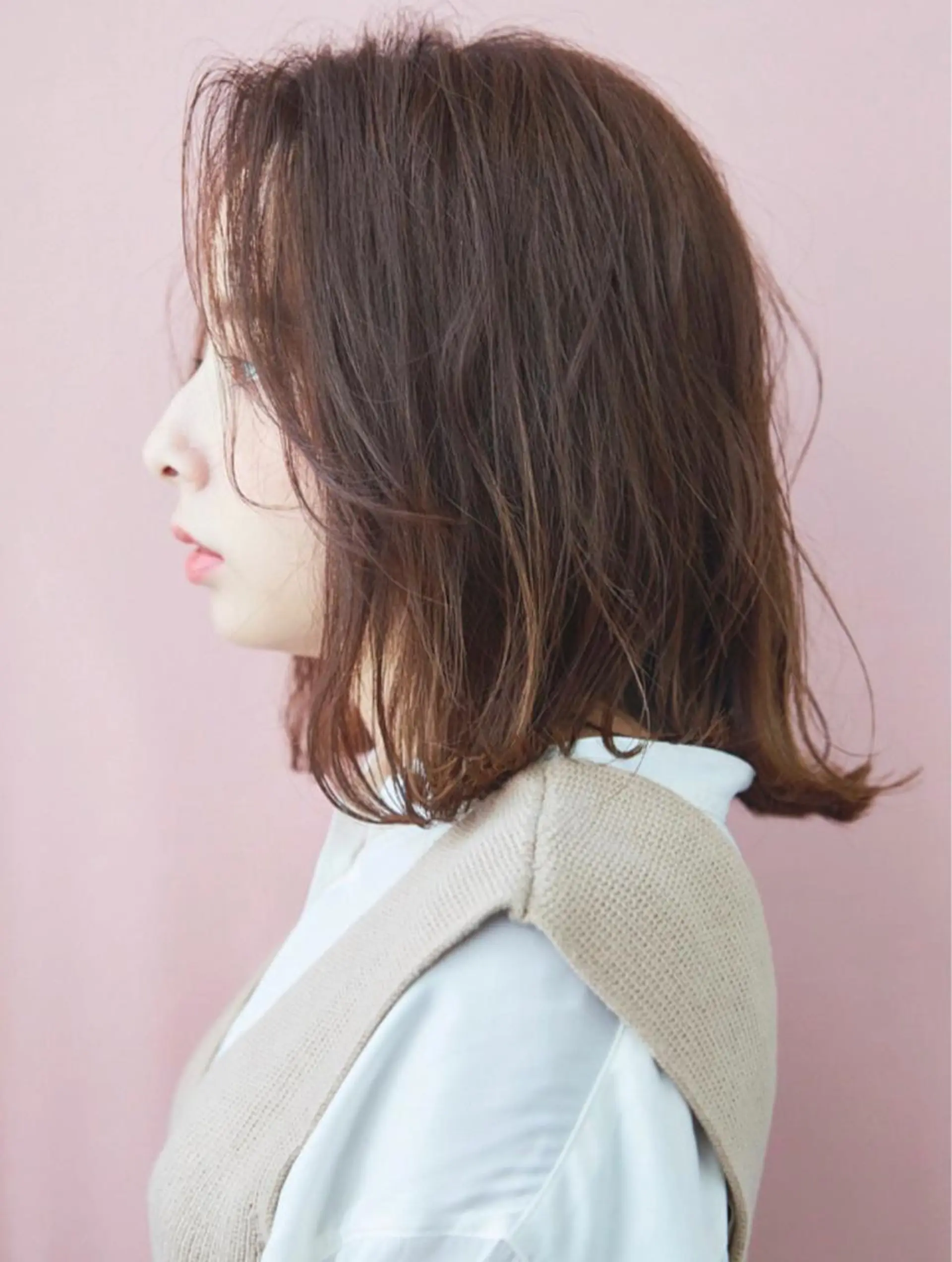 ミディアム カラー カット ヘアカラー トリートメント JILL ユキのヘアスタイル