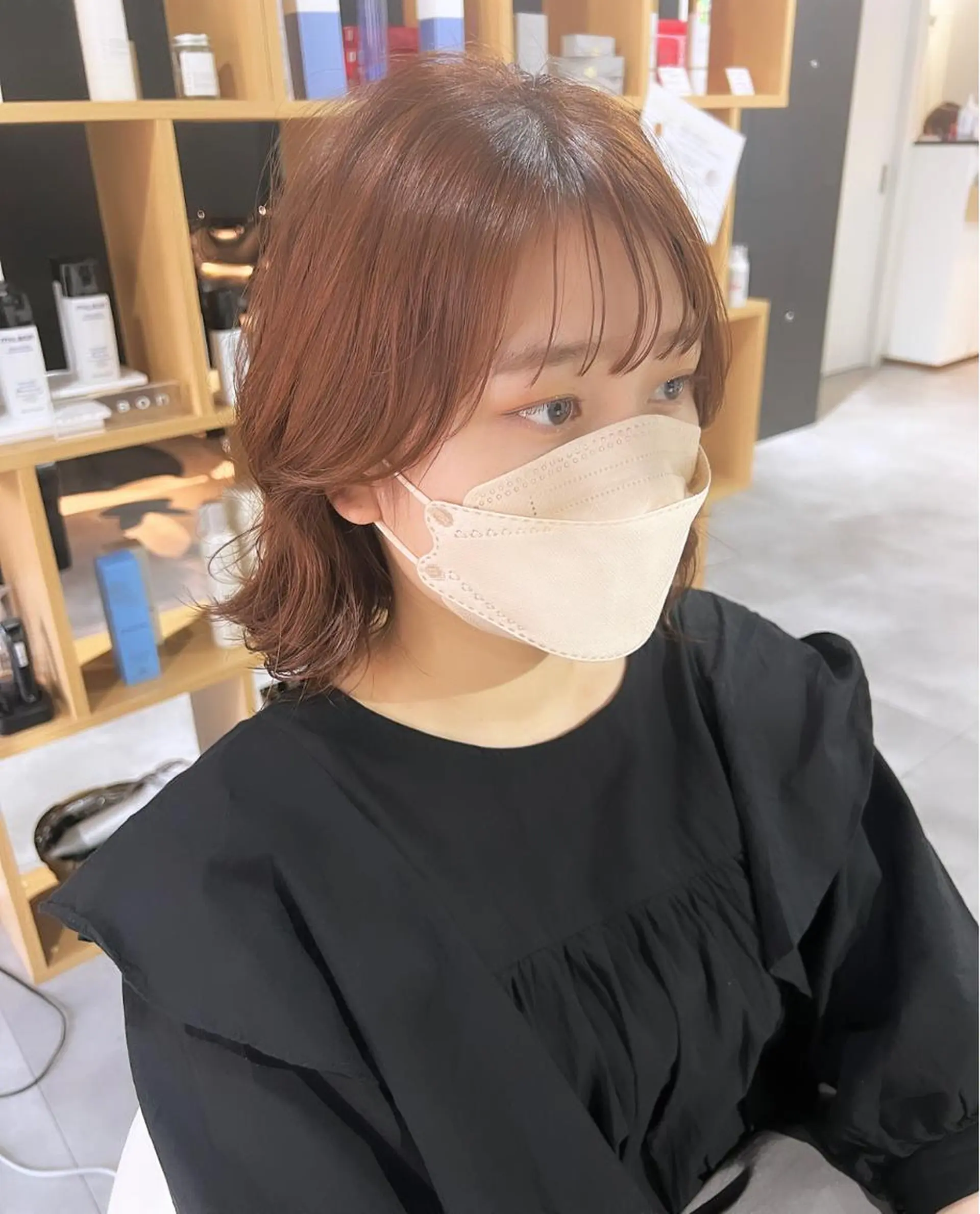 ミディアム カラー ヘアアレンジ シェアハピ ヤマモトのヘアスタイル