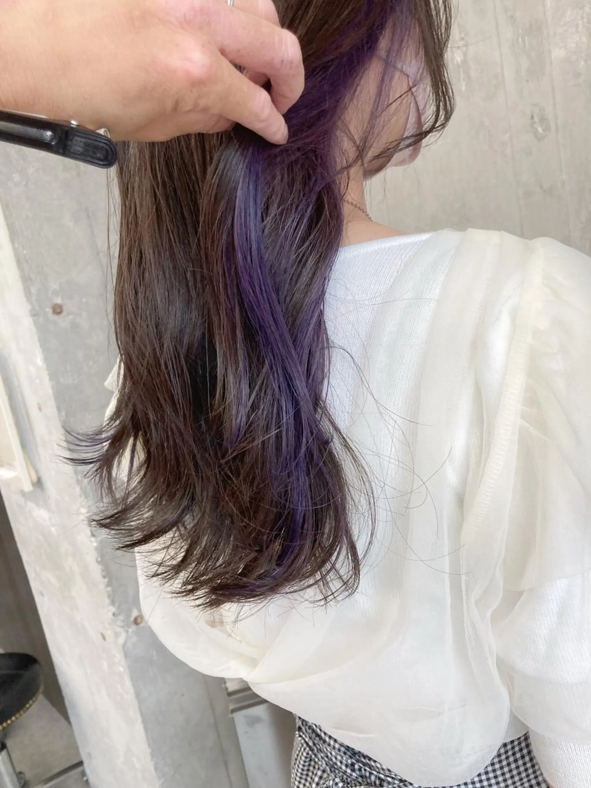 ロング カラー パープルカラー カット ヘアカラー 小木曽智美 /ボブ/ショートのヘアスタイル