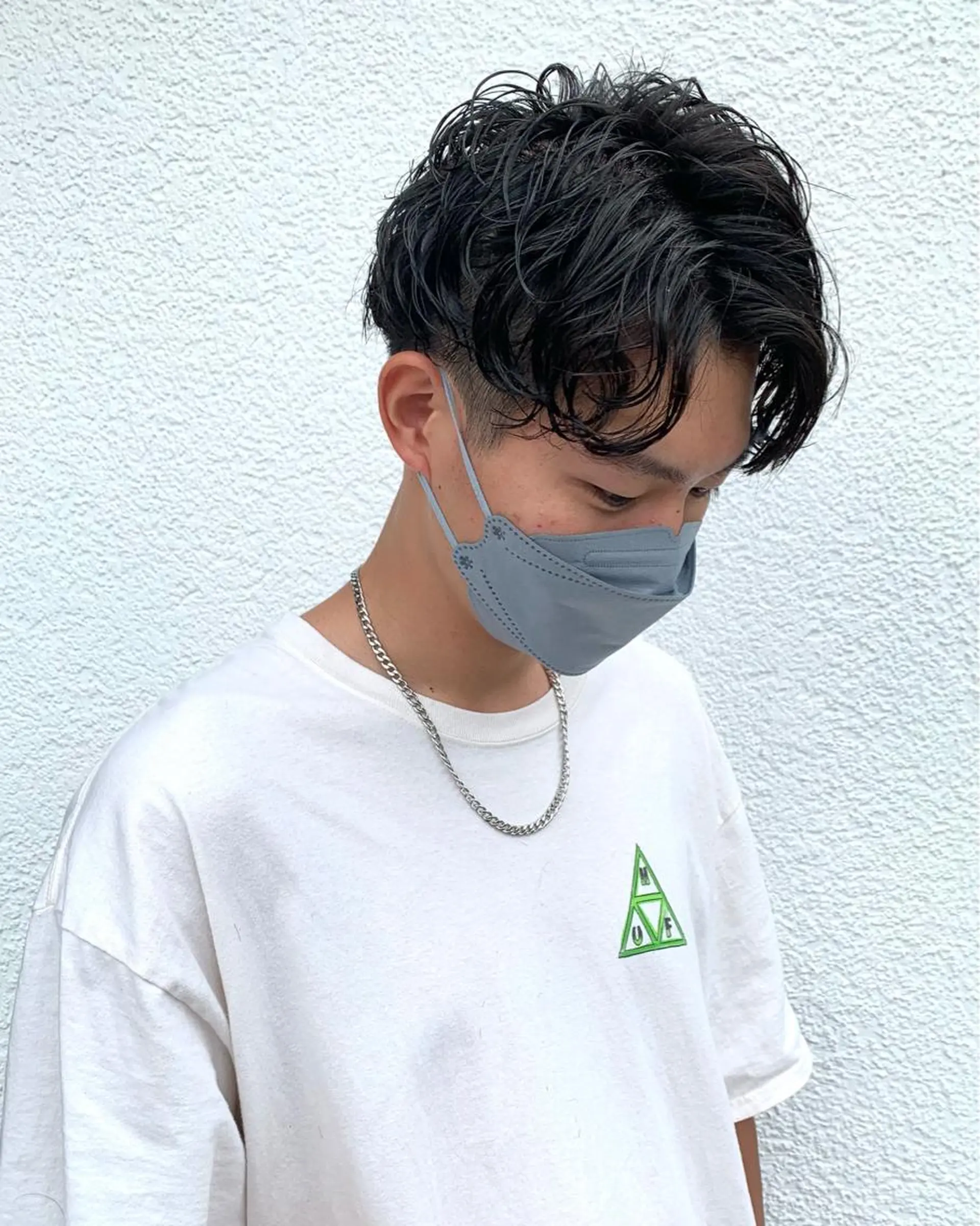 ショート パーマ ヘアアレンジ メンズ アップバング マッシュ メンズパーマ ツイストスパイラルパーマ 波巻きパーマ メンズパーマ職人 加藤 弘貴のヘアスタイル