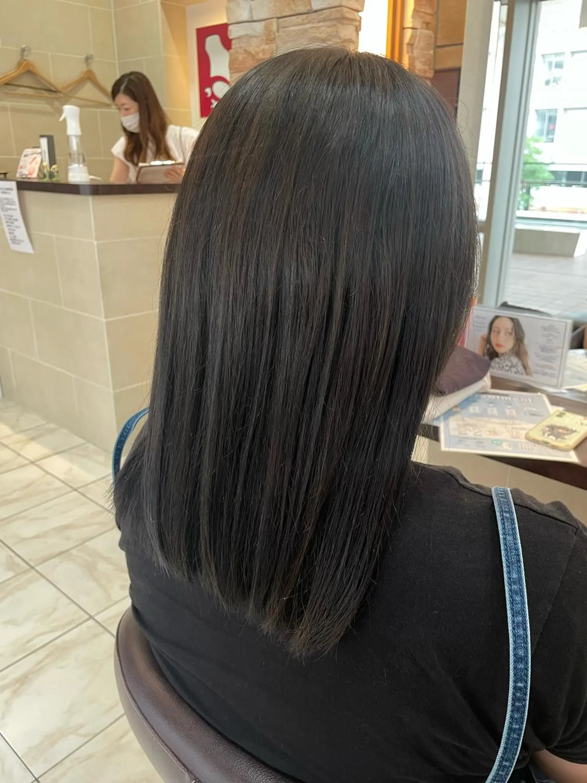 セミロング カラー アッシュ カット トリートメント 垢抜け透明感カラー 🌻篠崎梓🌻のヘアスタイル