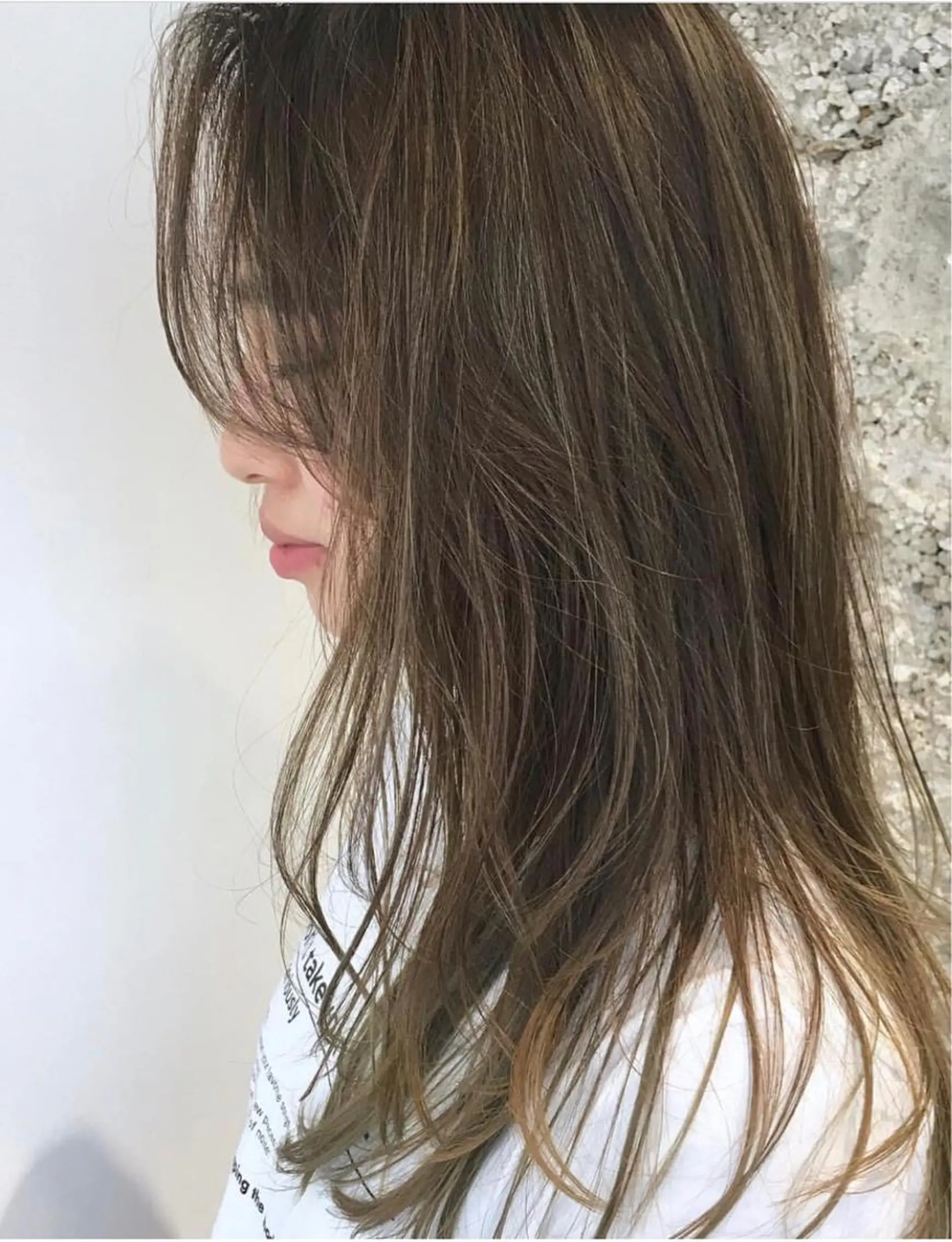 セミロング カラー 縮毛矯正セミナー講師 ヨコモリユウキのヘアスタイル