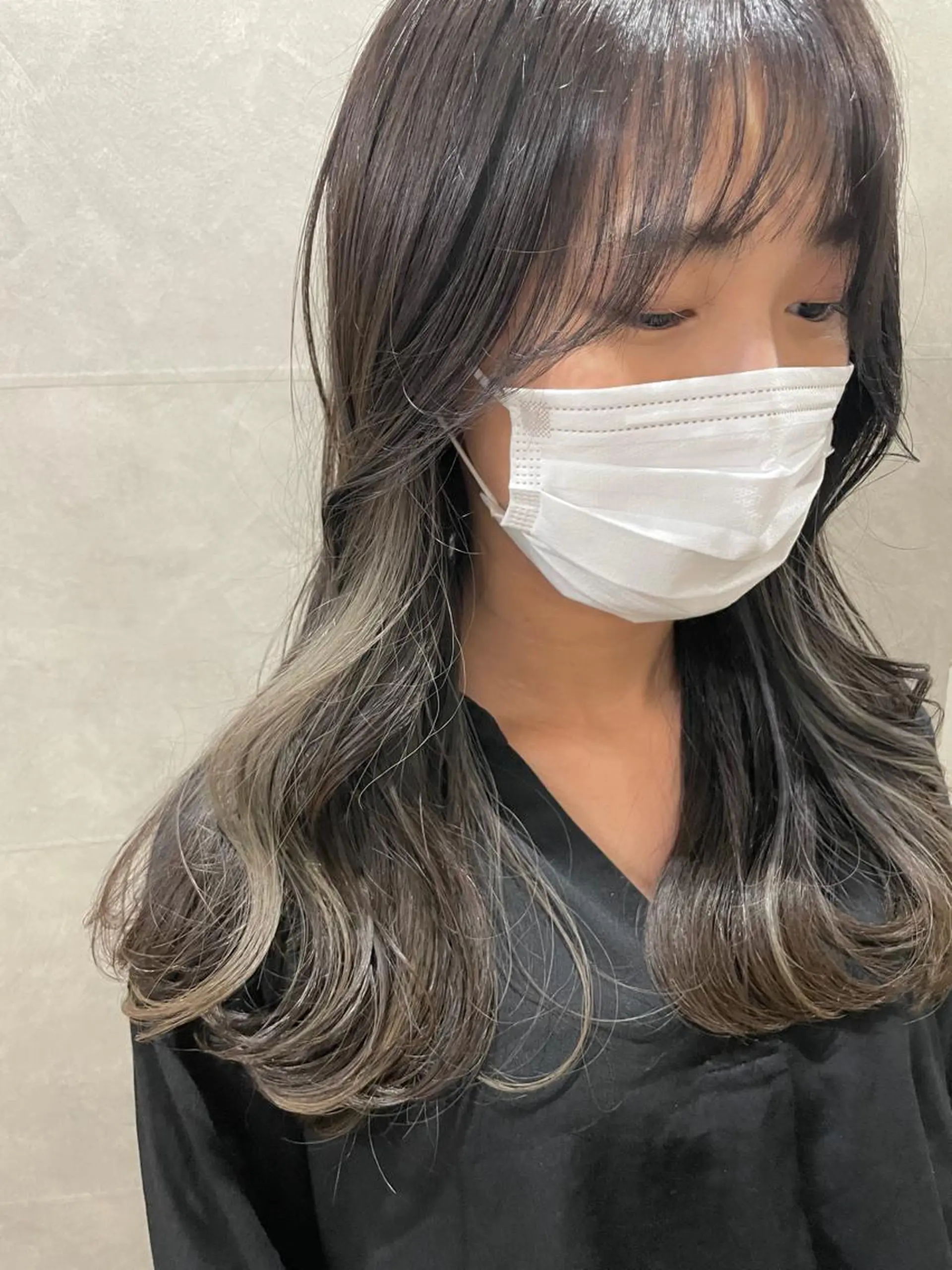 ミディアム カラー ayaka 髪質改善レイヤーのヘアスタイル