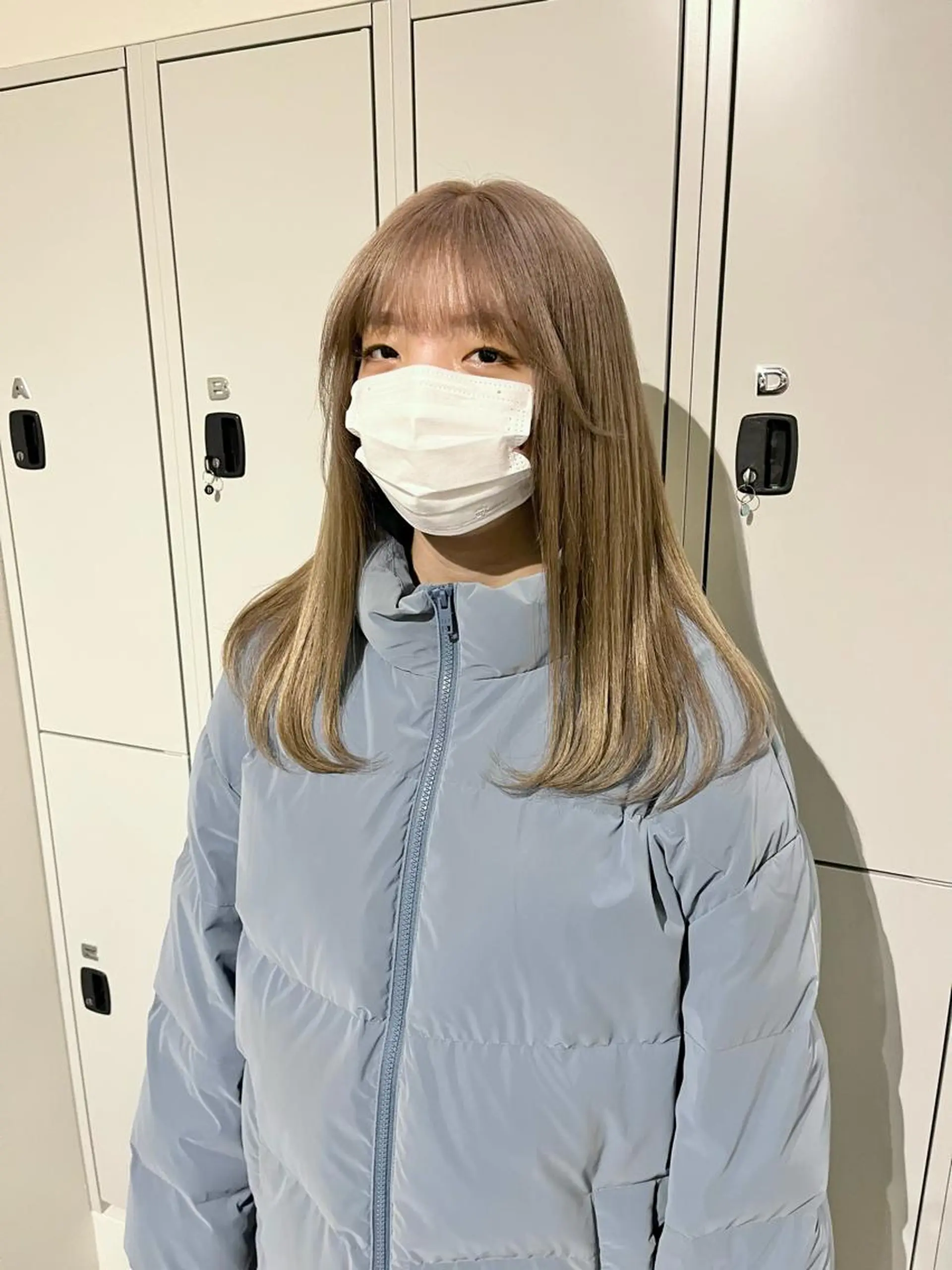 セミロング カラー ベージュカラー ブリーチ ケアブリーチ 透明感カラー ダブルカラー ヘアカラー ショート/パーマ/ カラー/FUKOのヘアスタイル