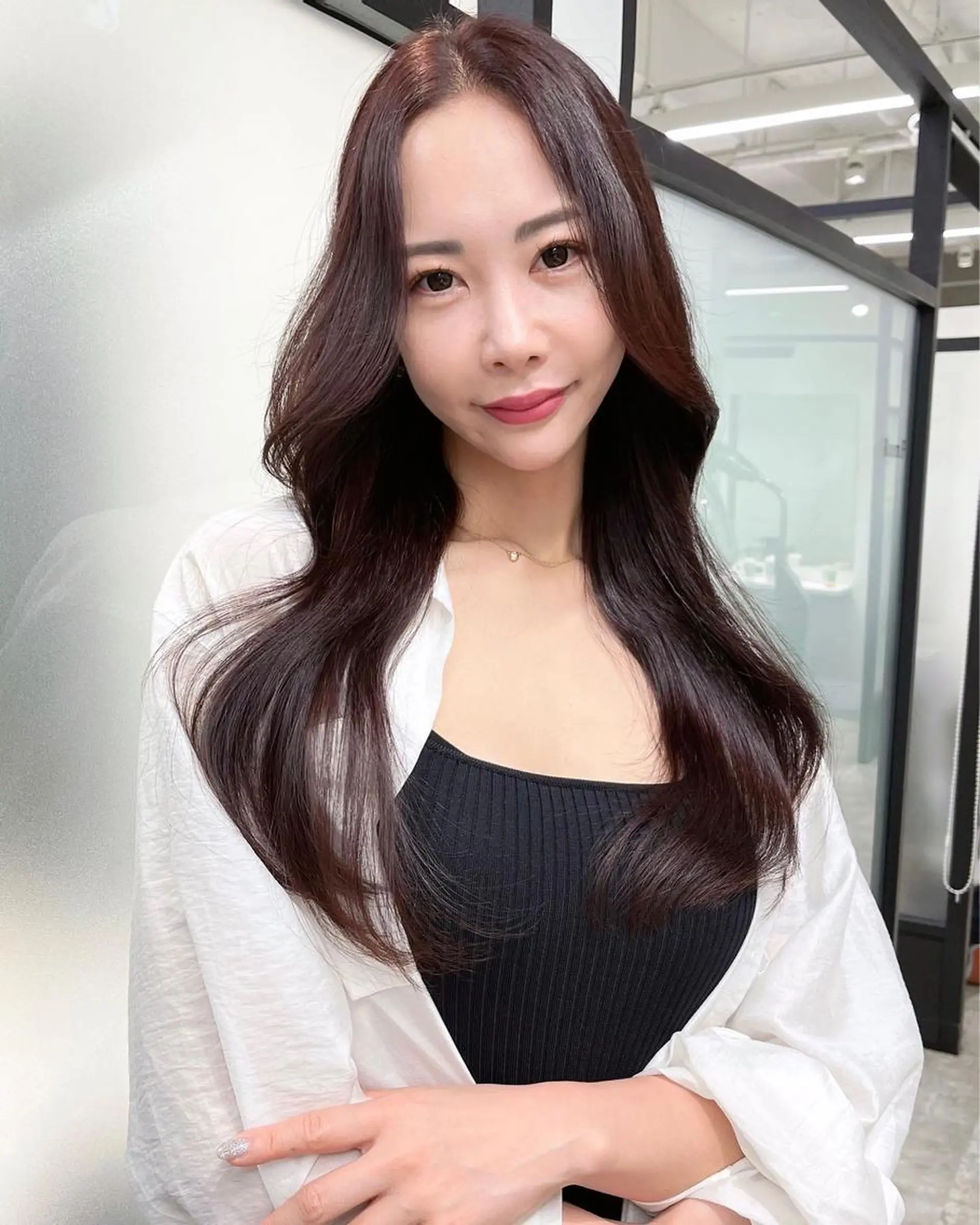 ロング 韓国風ヘア レイヤーカット カット ヘアカラー トリートメント 韓国レイヤーカット 髪質改善▫️水野有真のヘアスタイル