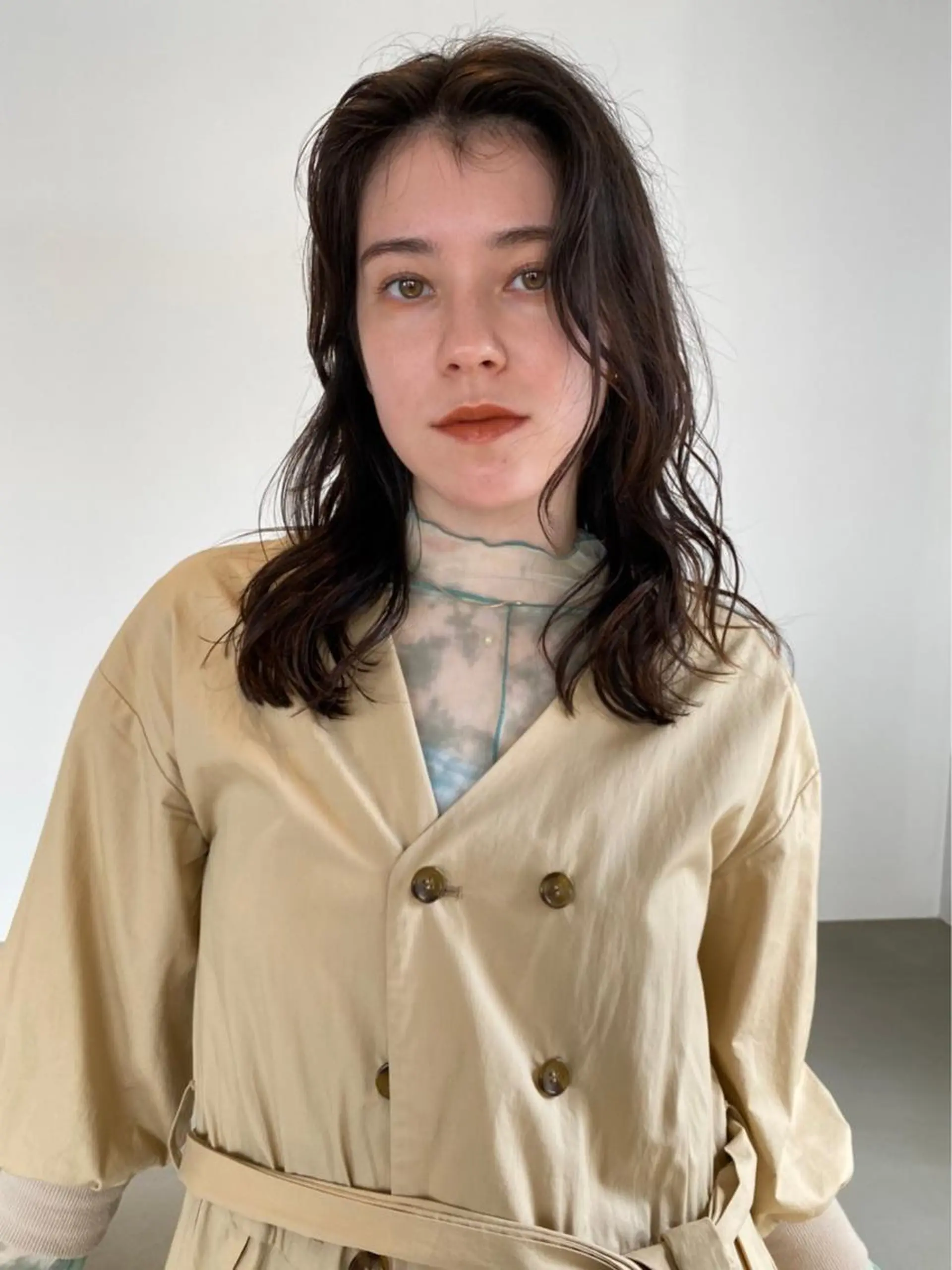 ミディアム カラー パーマ ショートボブ アディクシーカラー ブリーチ ブロンド ブルーカラー CEINE【セーヌ】 三軒茶屋のヘアスタイル