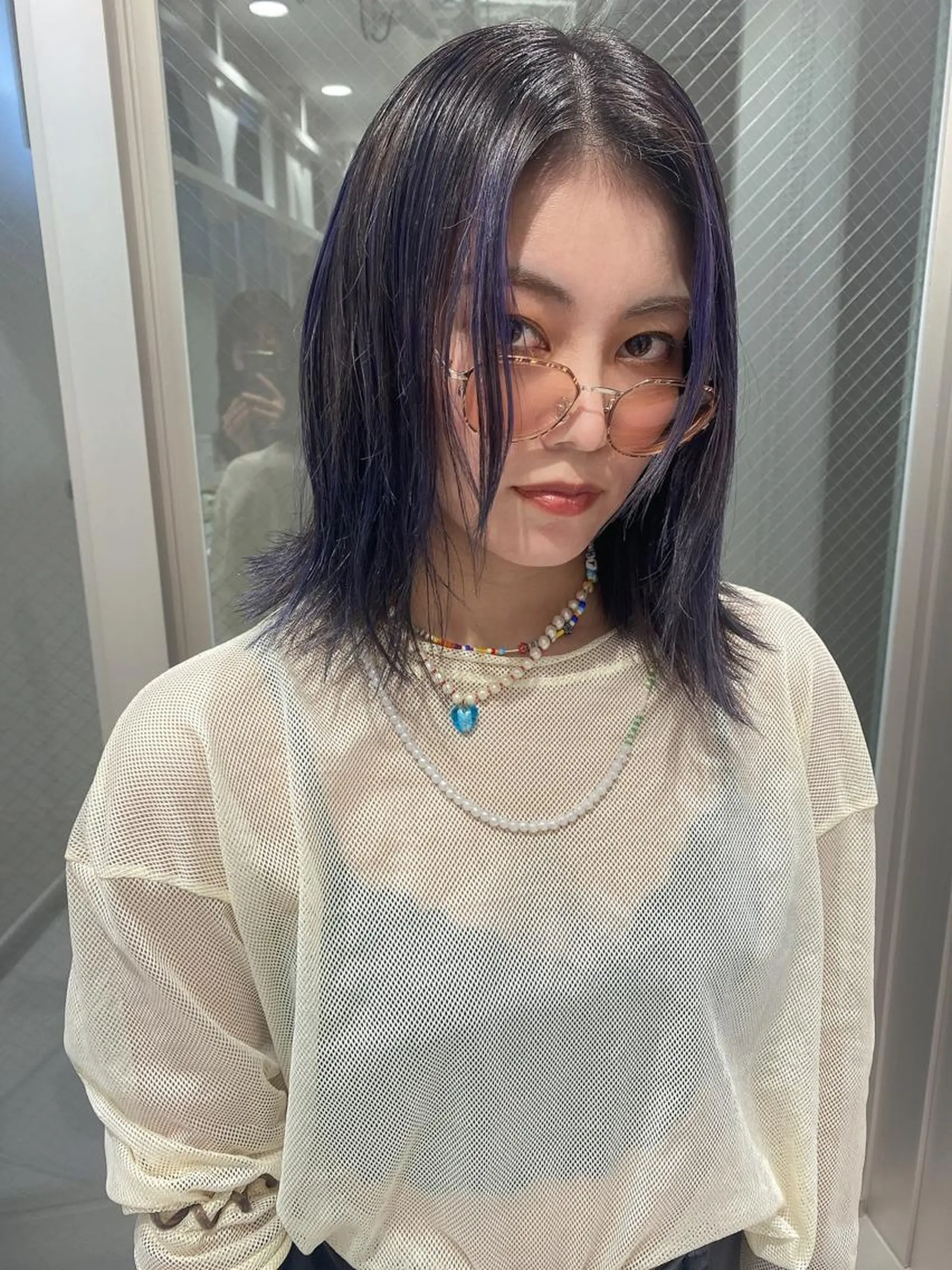 ミディアム ハイライト ウルフカット／吉村 桃子のヘアスタイル