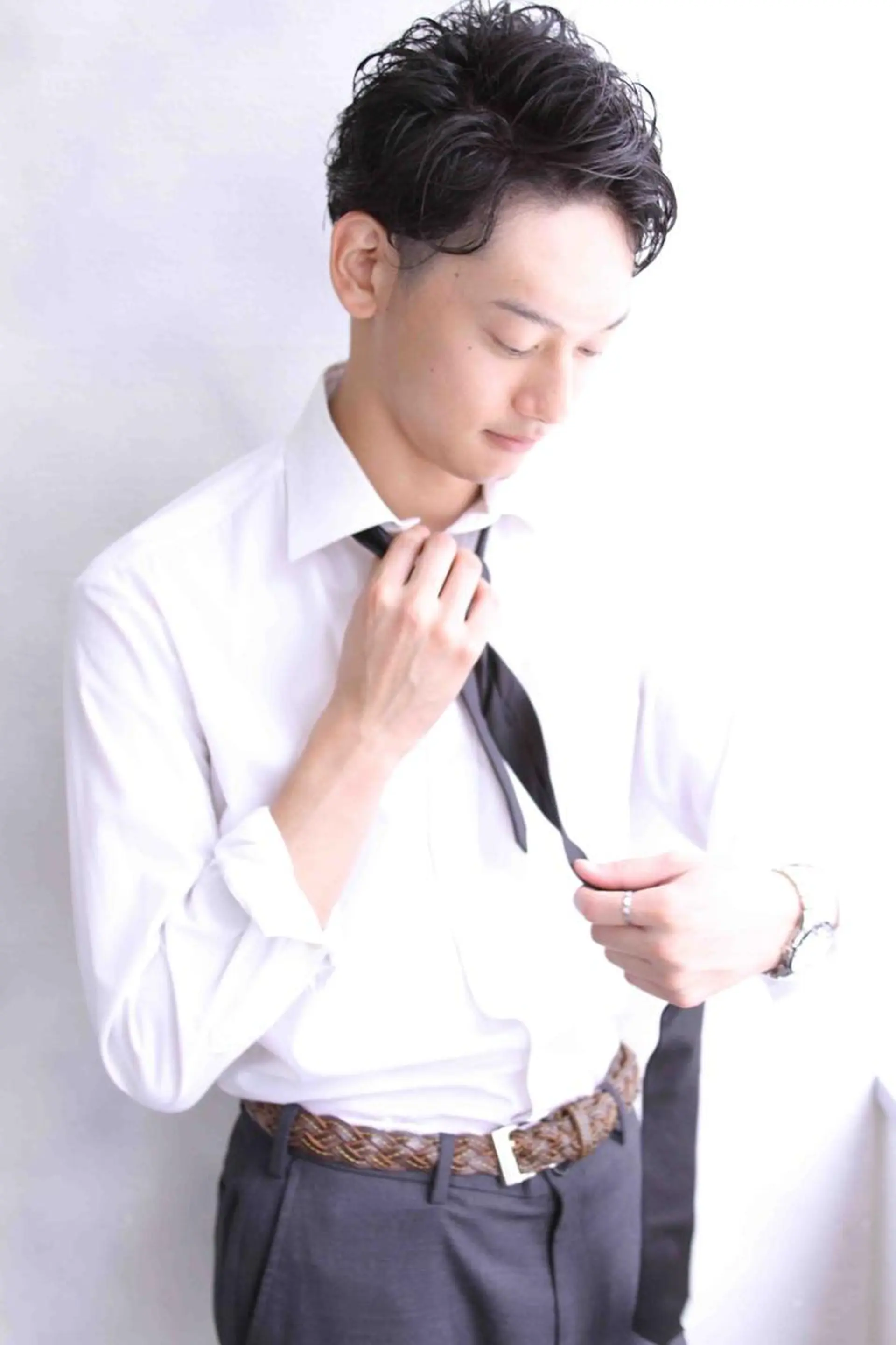 ショート メンズ 韓国メンズヘア　ミル クティボブ　足立佳代のヘアスタイル