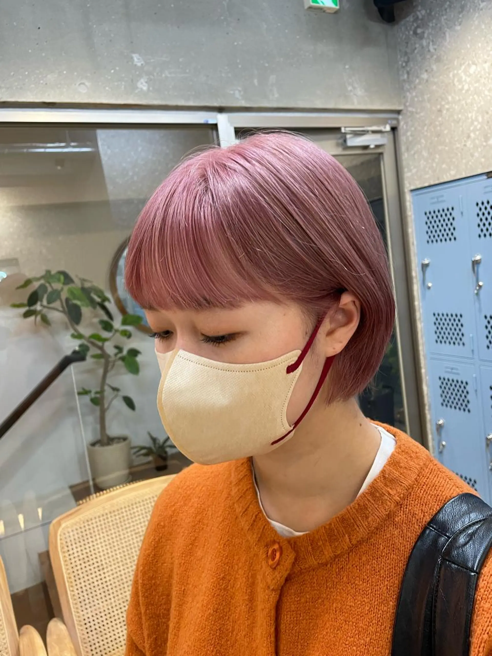 ショート カラー ベージュカラー ピンクカラー ピンクベージュ メンズブリーチカラー ❤︎hirokoのヘアスタイル