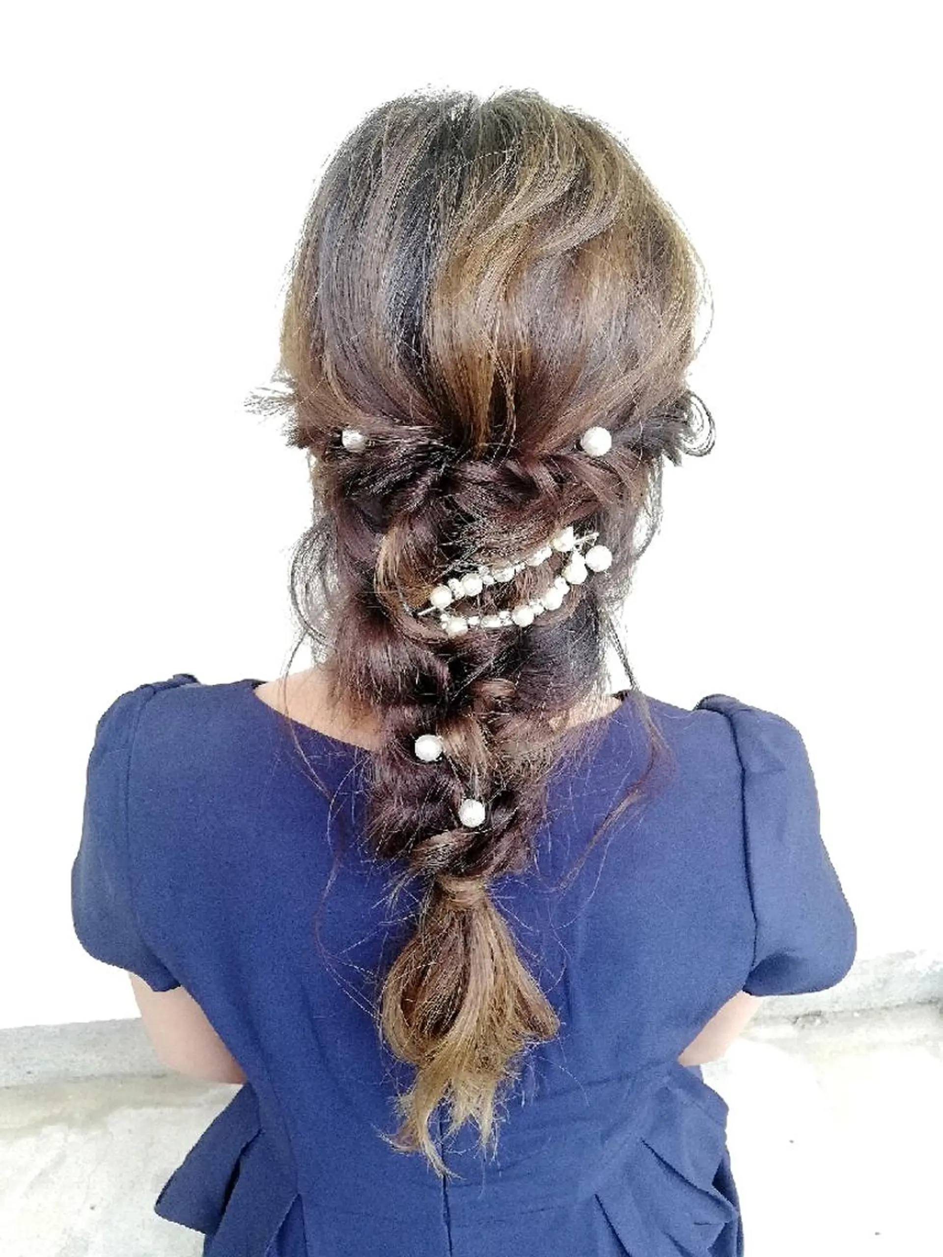 ヘアアレンジ 小林　ローズパープル カット＆カラー美容室のヘアスタイル