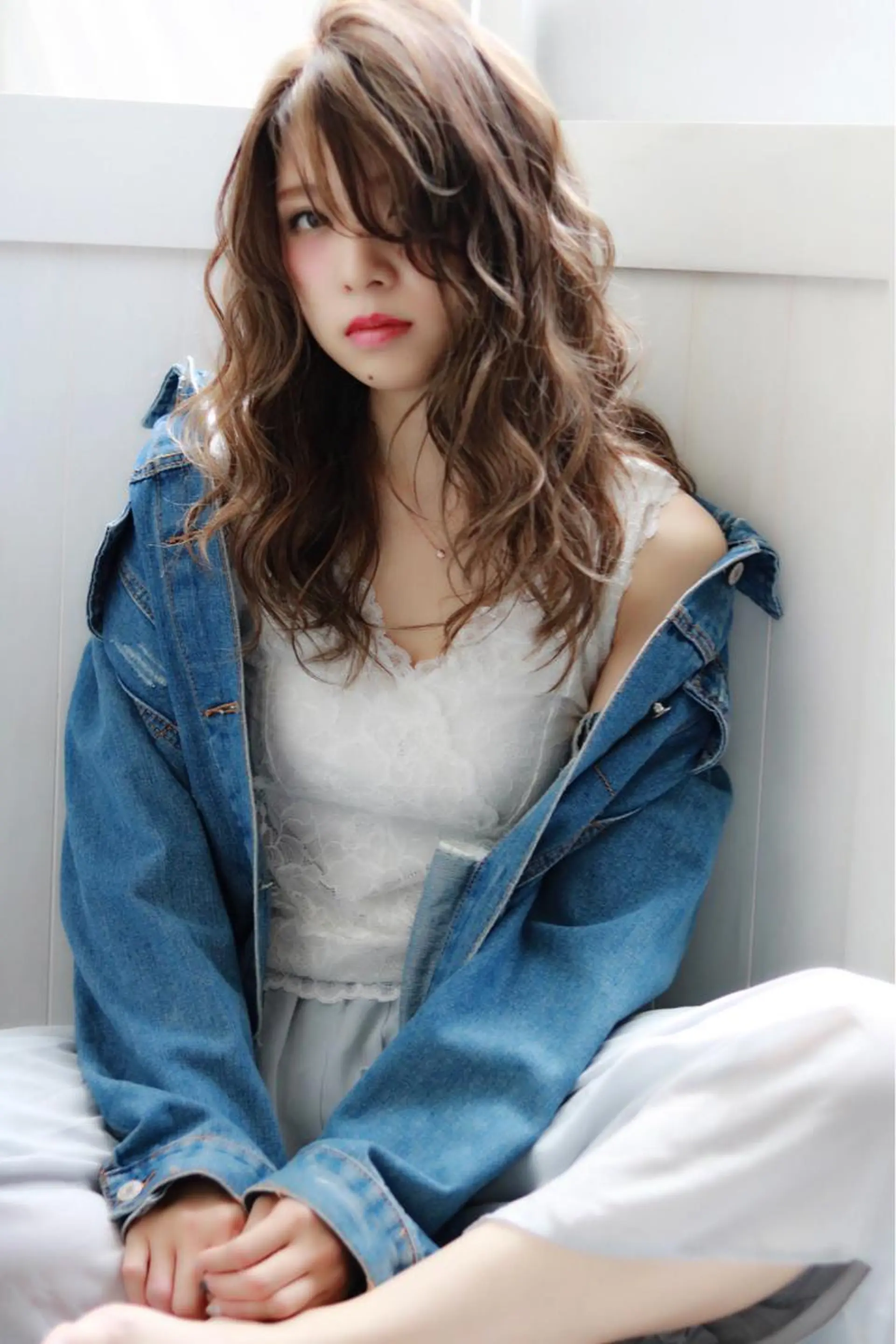 セミロング セミロングパーマ トリートメント カット ヘアカラー トリートメント ほさか しんごのヘアスタイル