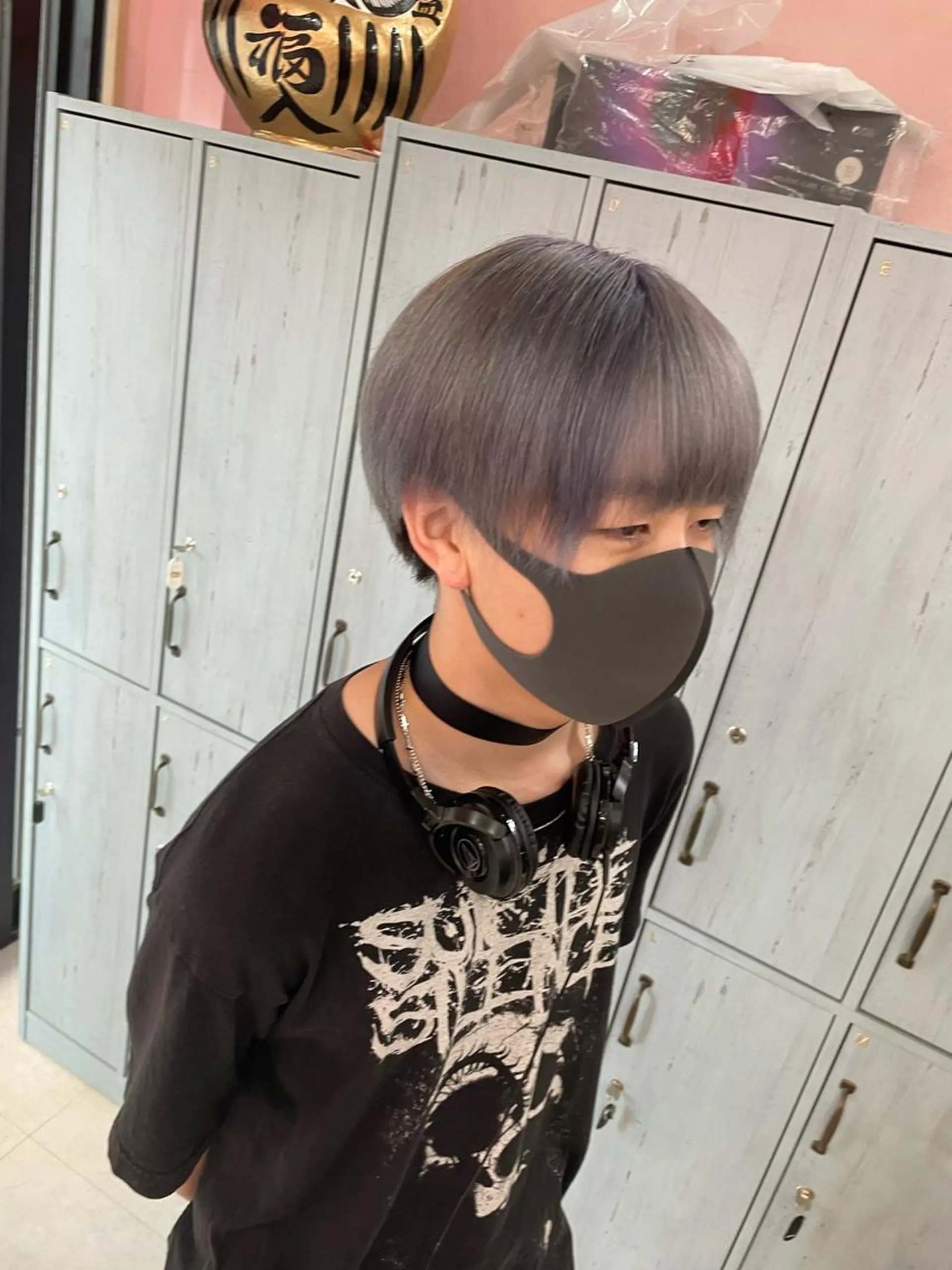 ショート カラー アッシュ アッシュグレー アッシュグレージュ バレイヤージュ ミストバング ✨色落ちまで可愛い✨ MANATO🎨🌈のヘアスタイル