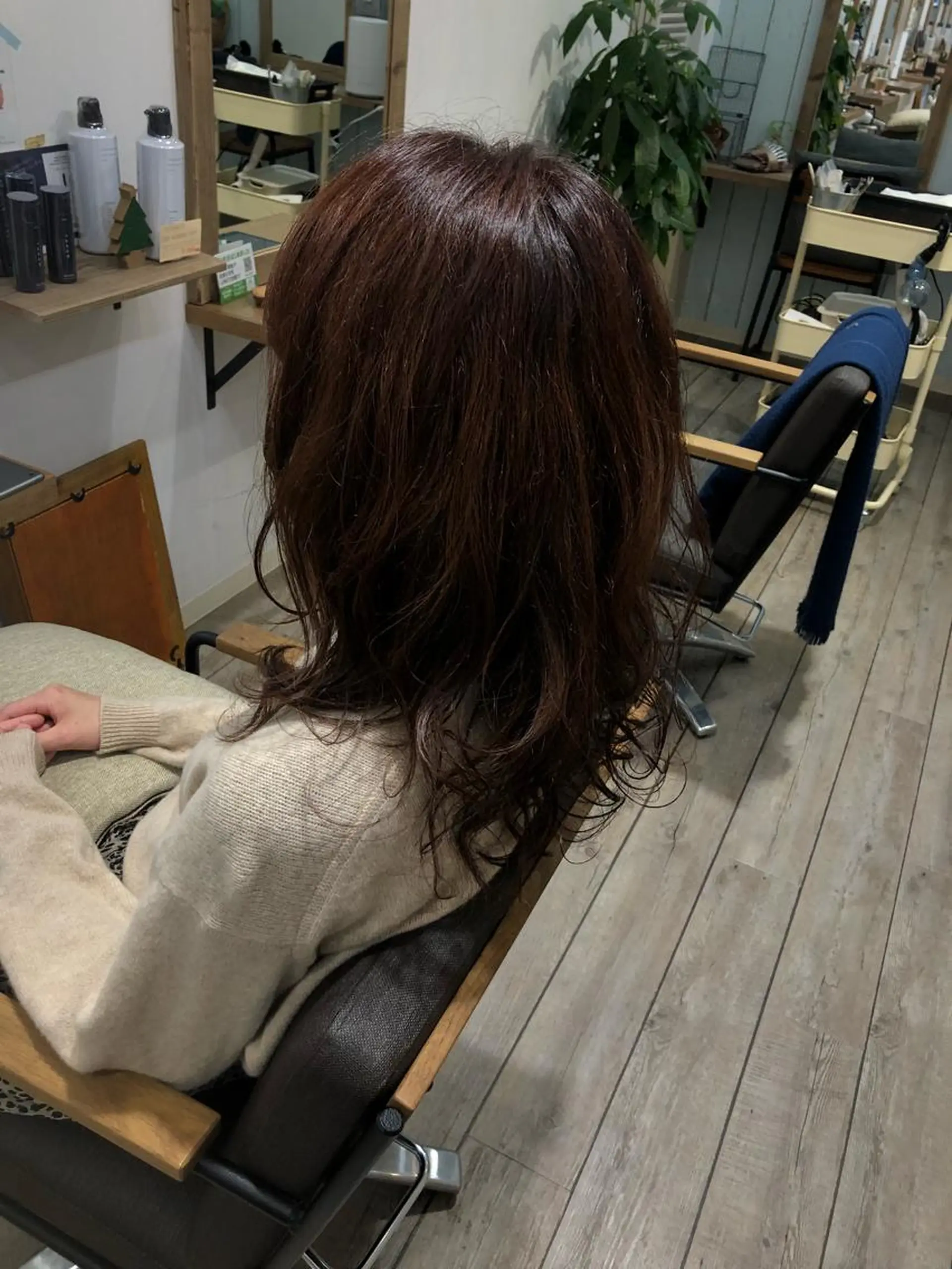 セミロング カラー ブラウンカラー ピンクカラー ピンクブラウン 顔周りcut・ご相談 ＝新宿しずく🇰🇷のヘアスタイル