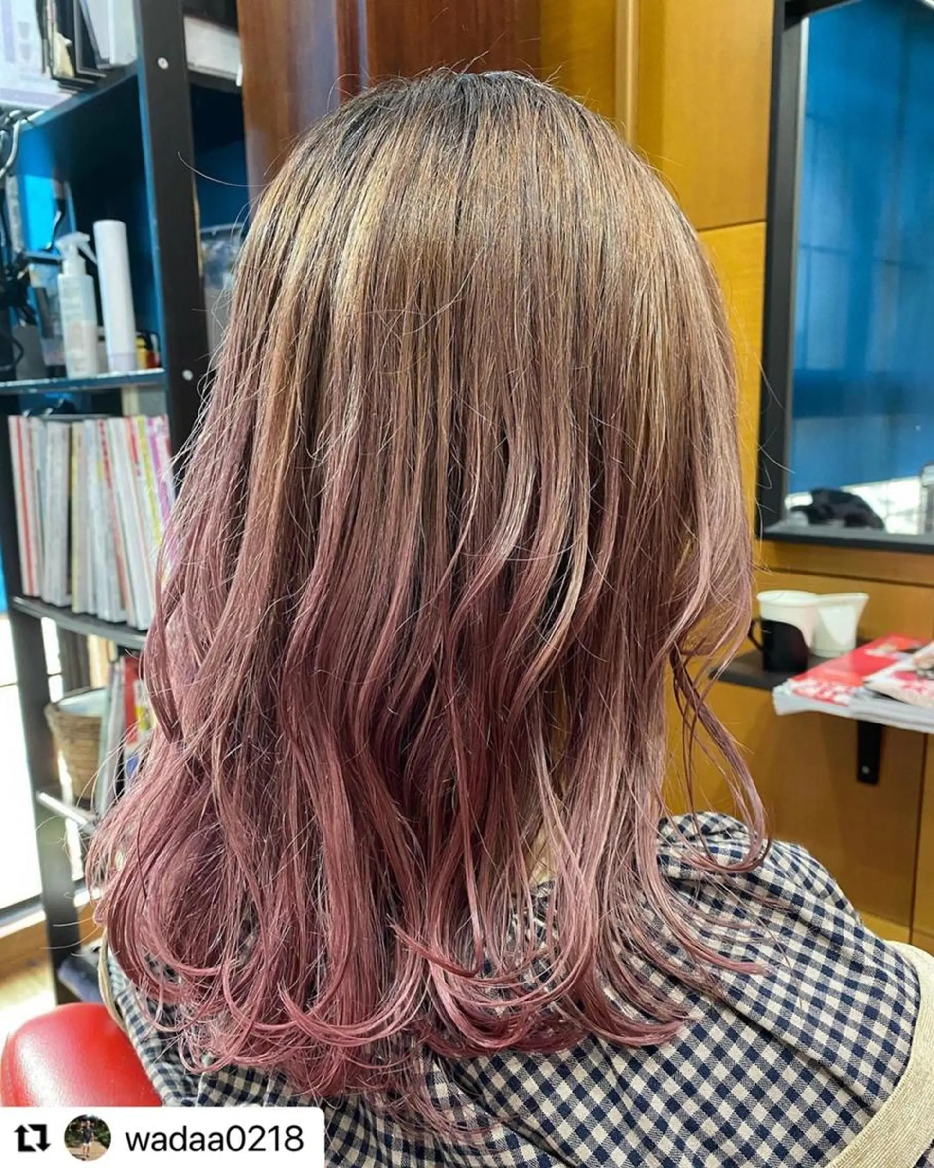 ミディアム カラー メンズ グラデーションカラー ピンクカラー 🩷Eny terrace🩷のヘアスタイル