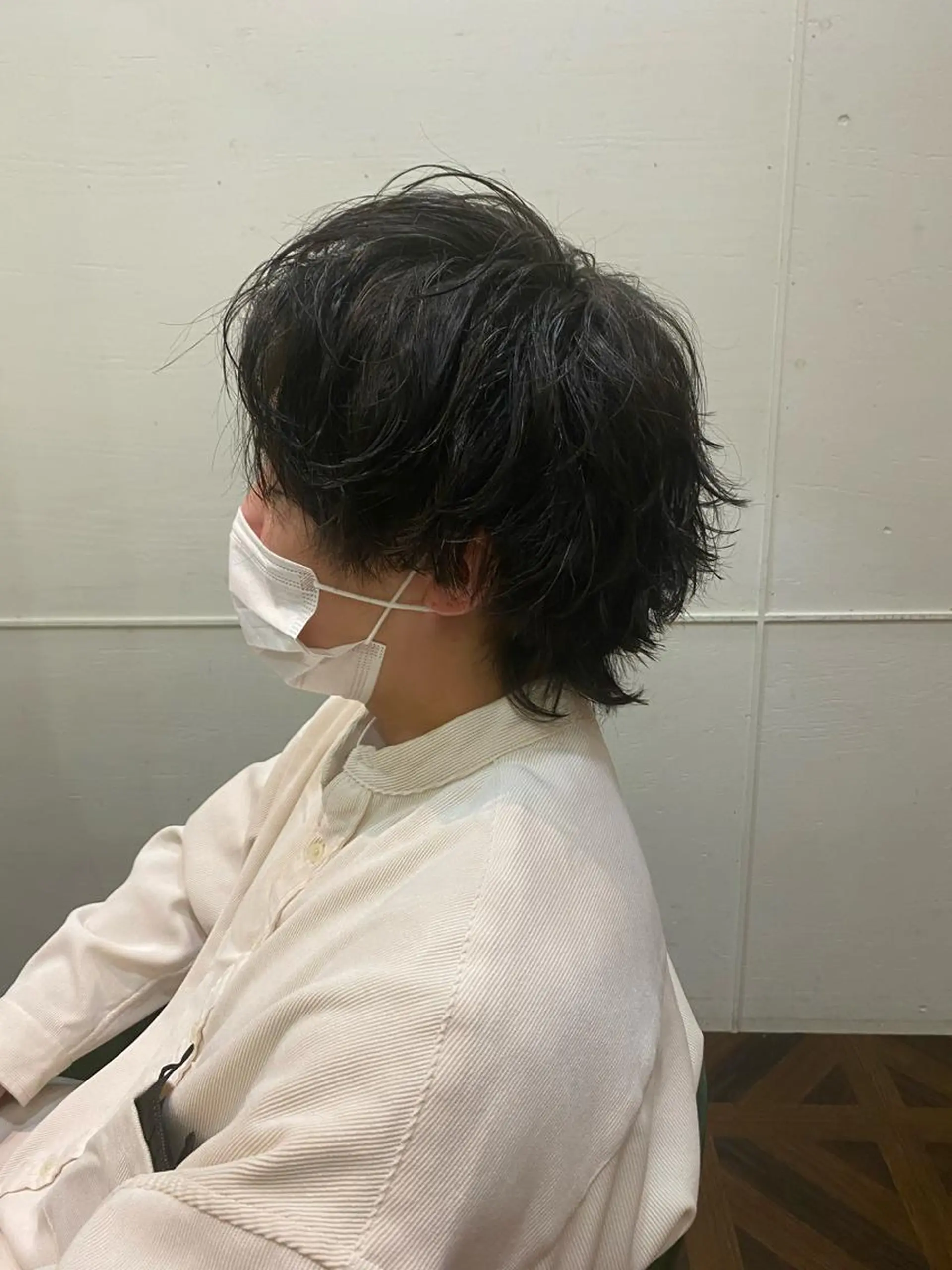 ショート パーマ メンズ メンズパーマ 波巻きパーマ メンズウルフカット ウルフカット 西村 恵祐のヘアスタイル